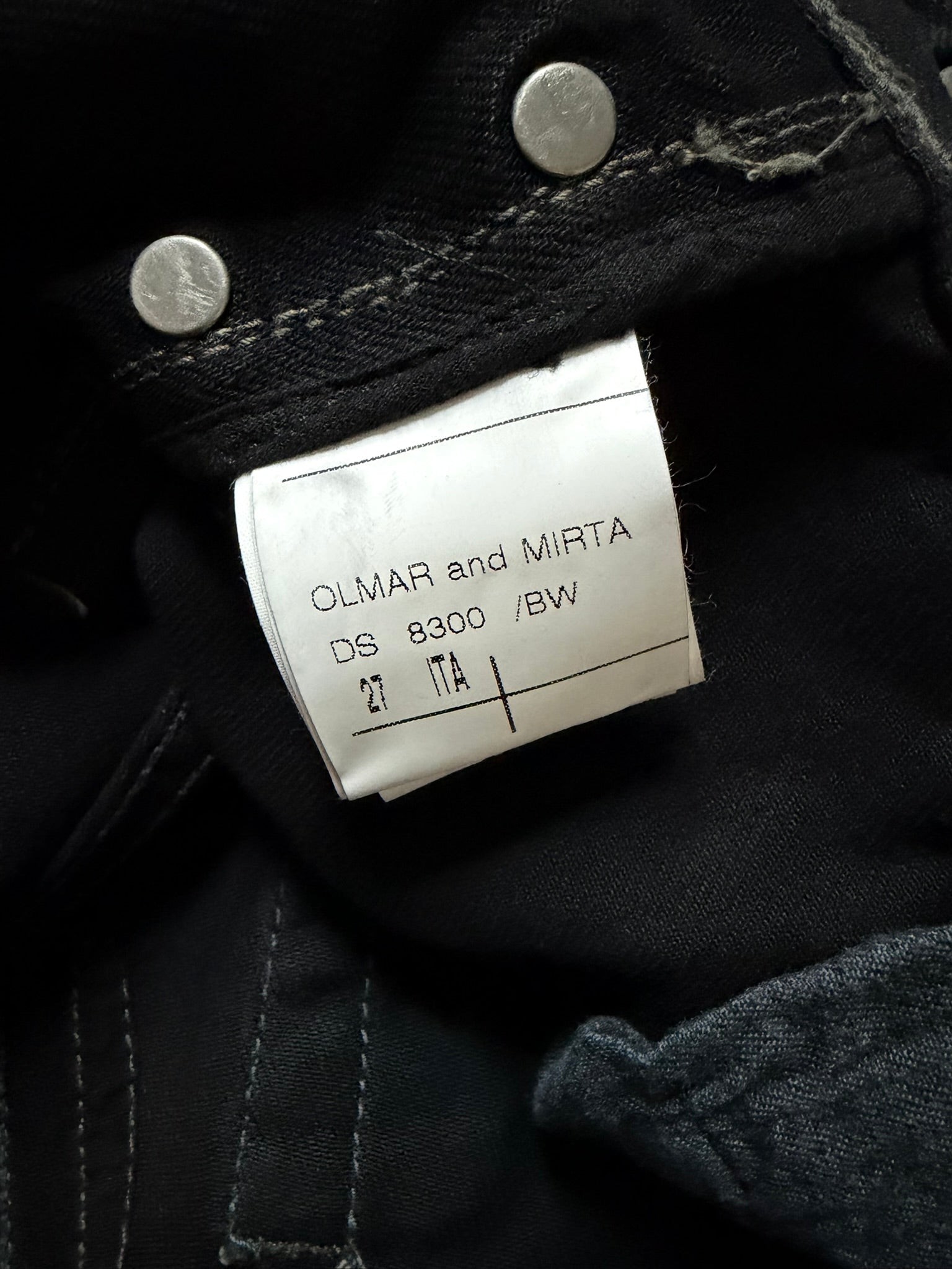 F/W 06 "DUSTULATOR" Black Wax Detroit Cut Denim Jeans Rick Owens