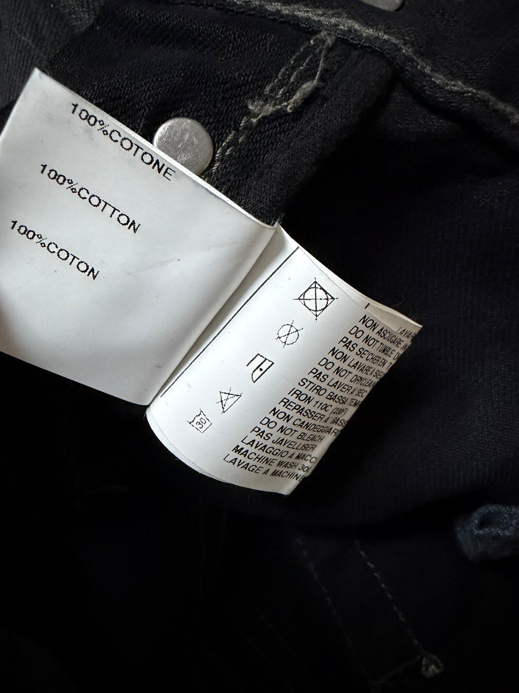 F/W 06 "DUSTULATOR" Black Wax Detroit Cut Denim Jeans Rick Owens