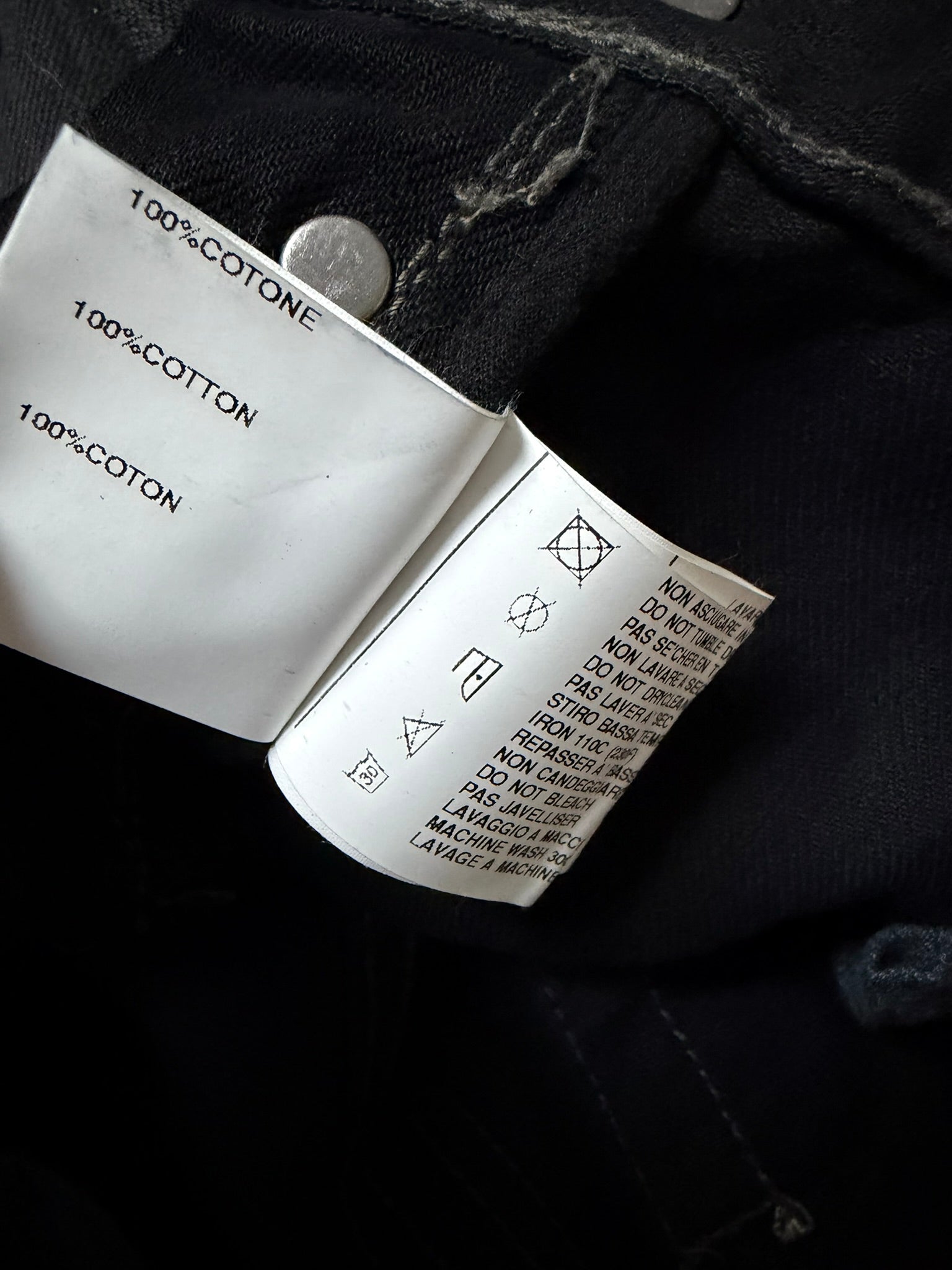 F/W 06 "DUSTULATOR" Black Wax Detroit Cut Denim Jeans Rick Owens