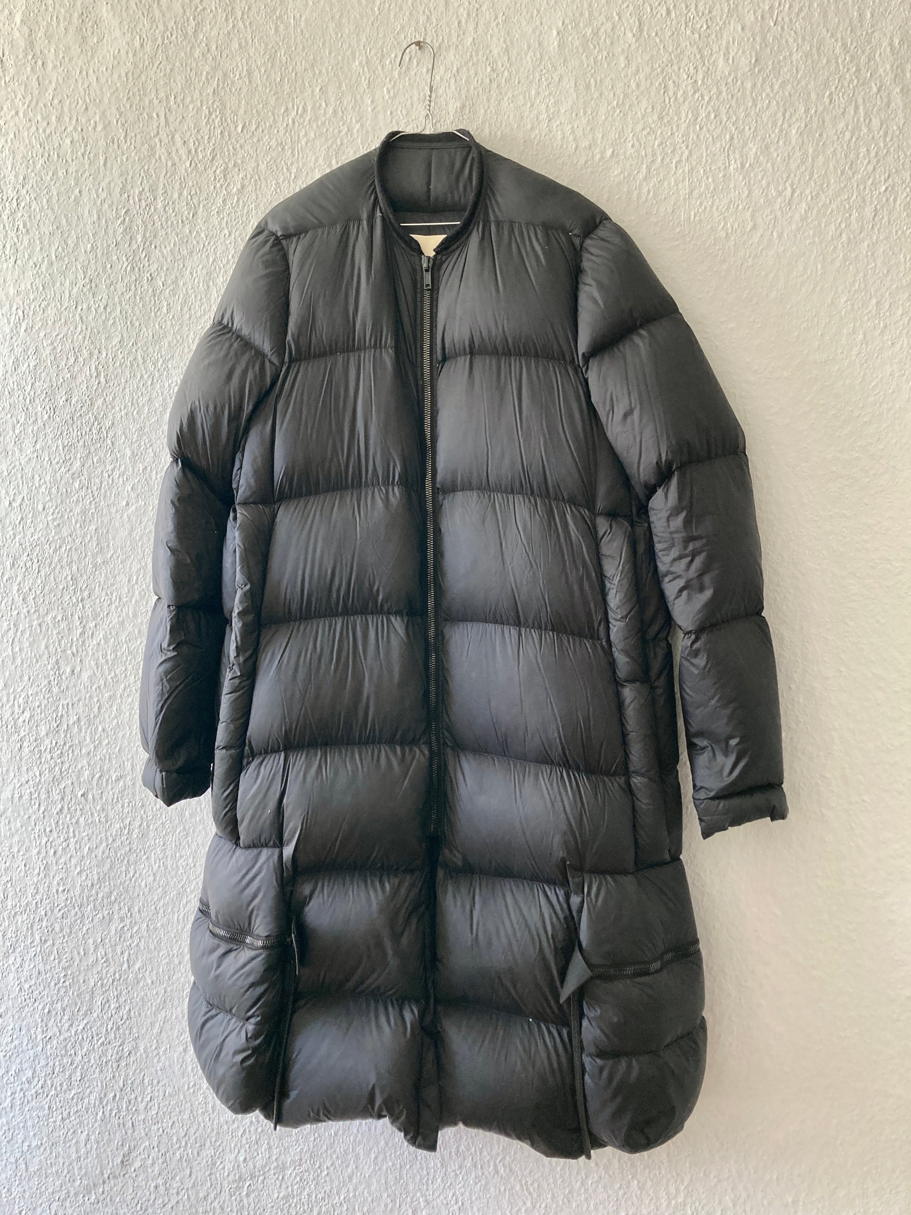 F/W 16 "MASTODON" Runway Pannier Cargo Down Puffer Coat in Black Size 50/M