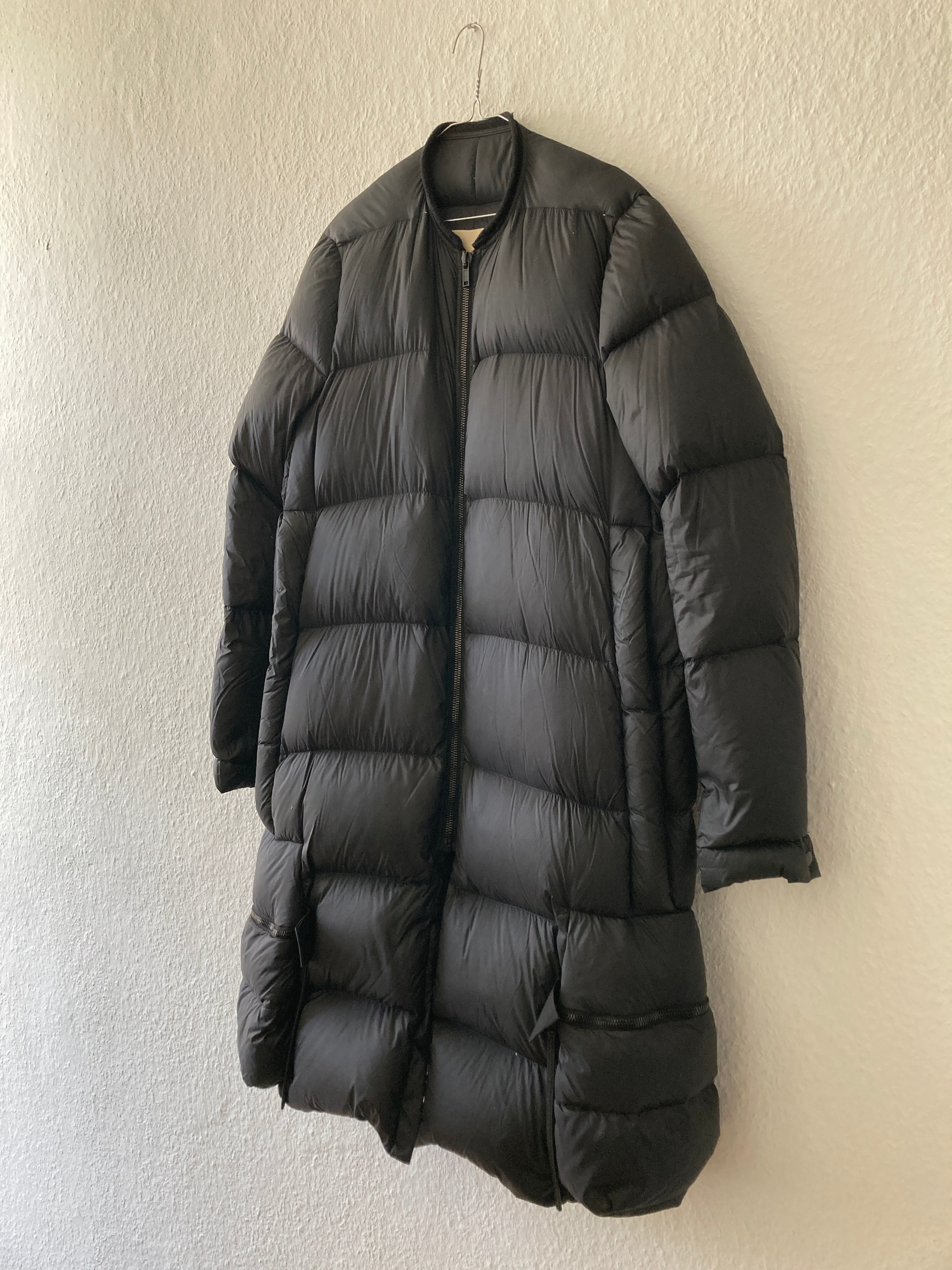 F/W 16 "MASTODON" Runway Pannier Cargo Down Puffer Coat in Black Size 50/M