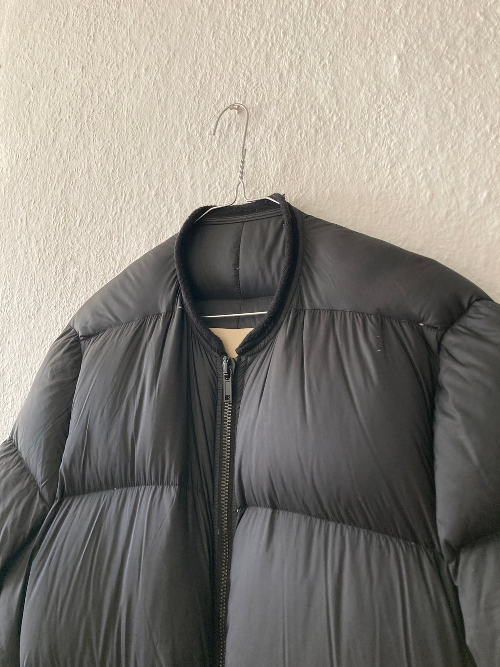 F/W 16 "MASTODON" Runway Pannier Cargo Down Puffer Coat in Black Size 50/M