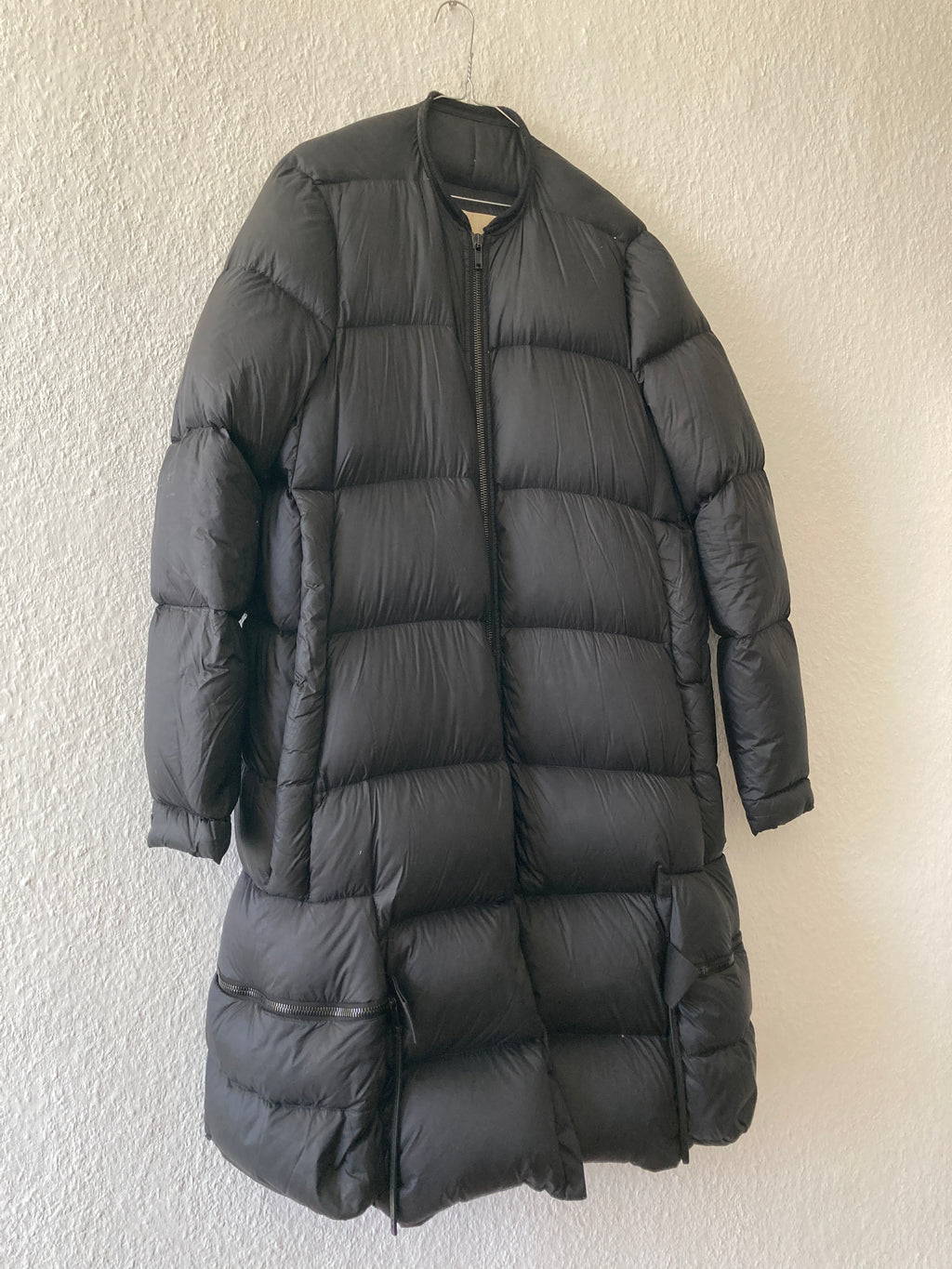 F/W 16 "MASTODON" Runway Pannier Cargo Down Puffer Coat in Black Size 50/M