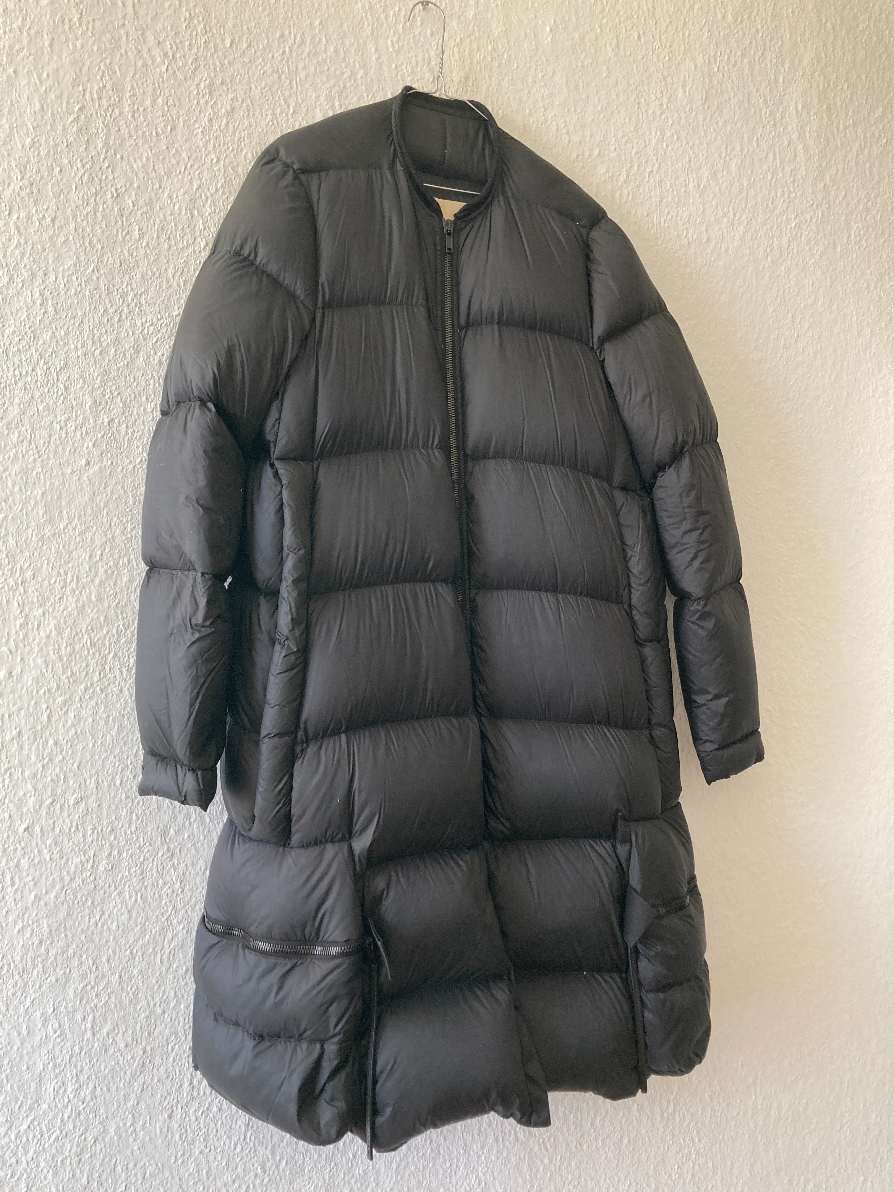 F/W 16 "MASTODON" Runway Pannier Cargo Down Puffer Coat in Black Size 50/M