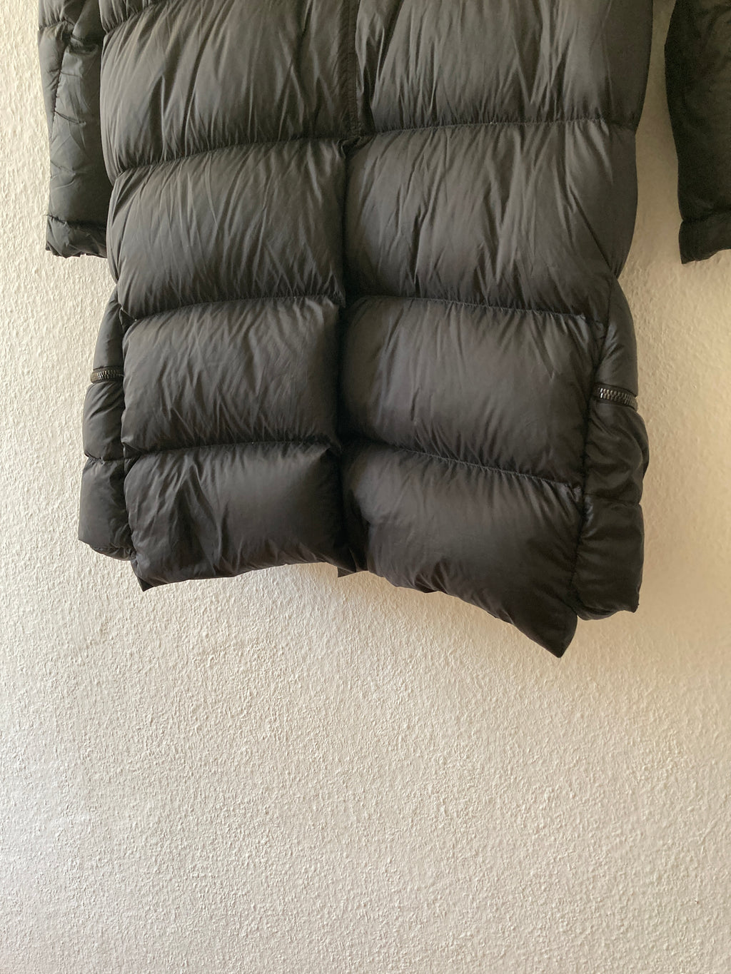 F/W 16 "MASTODON" Runway Pannier Cargo Down Puffer Coat in Black Size 50/M