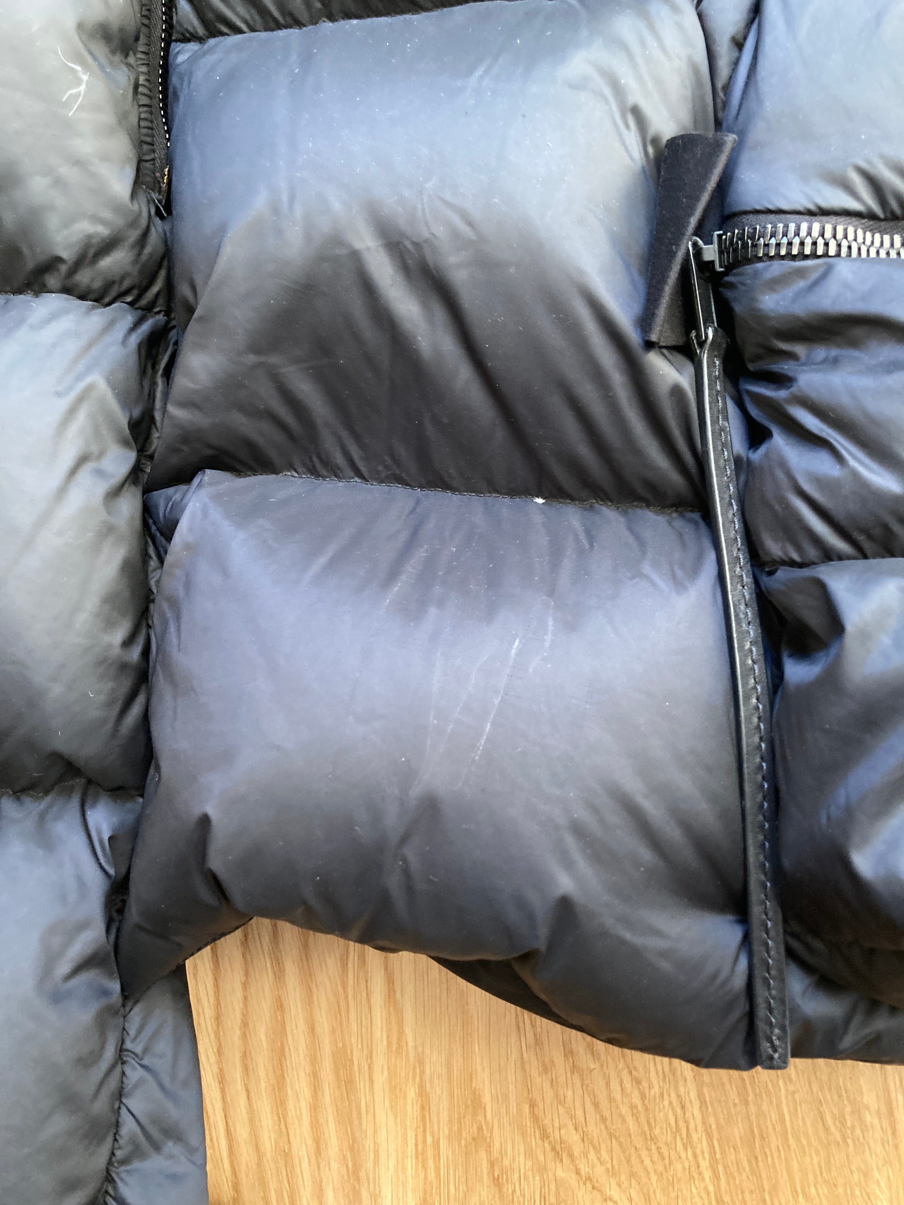 F/W 16 "MASTODON" Runway Pannier Cargo Down Puffer Coat in Black Size 50/M