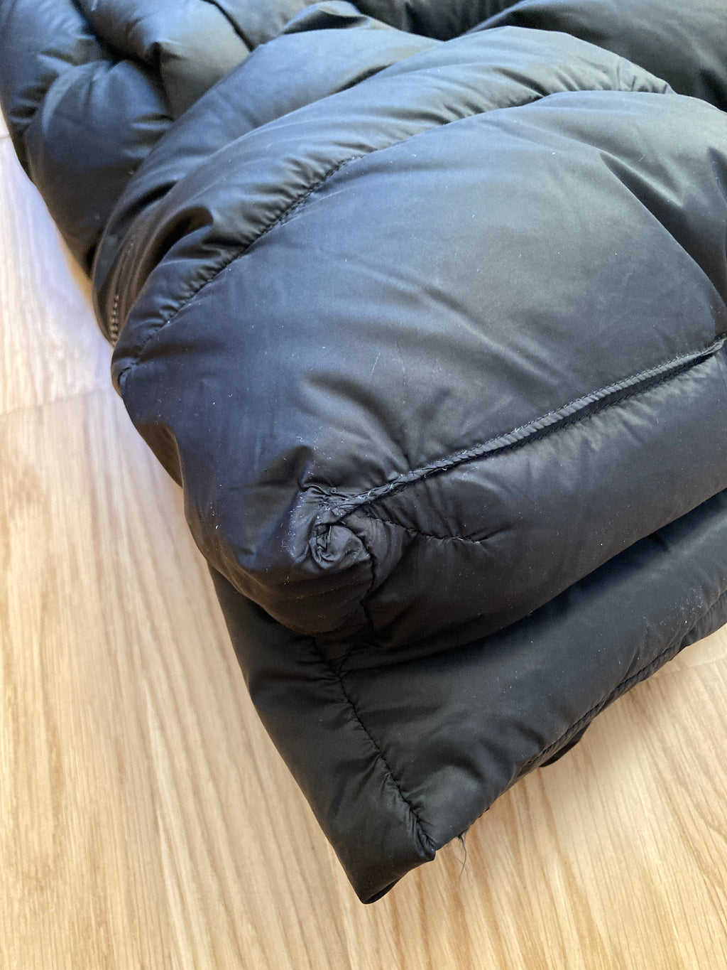 F/W 16 "MASTODON" Runway Pannier Cargo Down Puffer Coat in Black Size 50/M