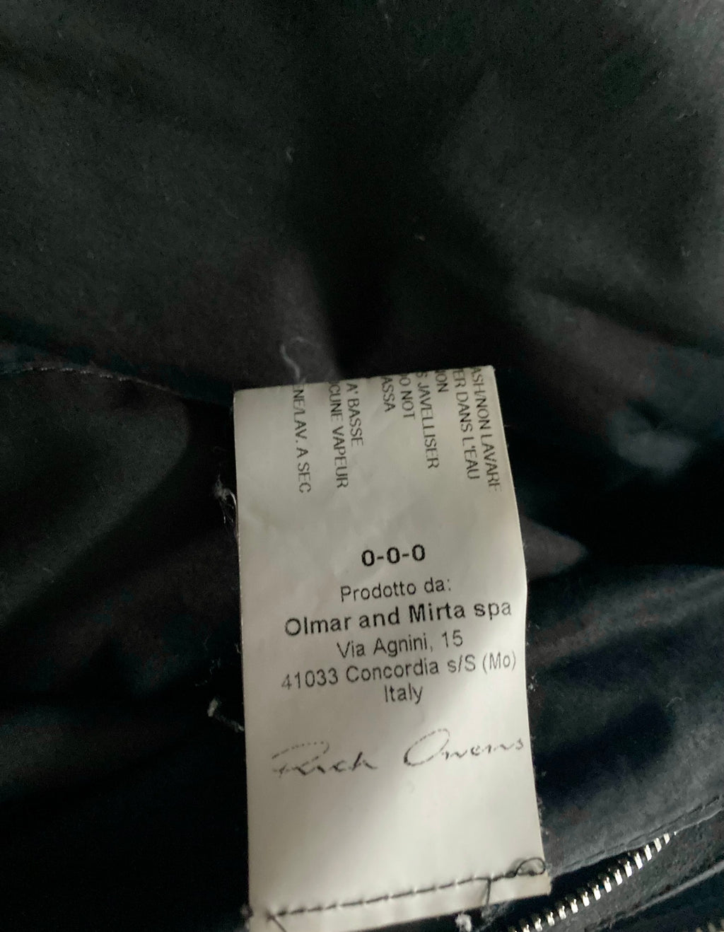 F/W 14 „MOODY“ Runway Sample Silk & Wool Down-Filled Bomber Jacket in Black