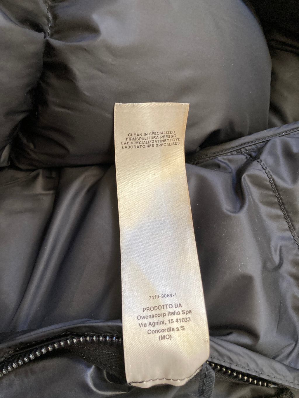 F/W 16 "MASTODON" Runway Pannier Cargo Down Puffer Coat in Black Size 50/M