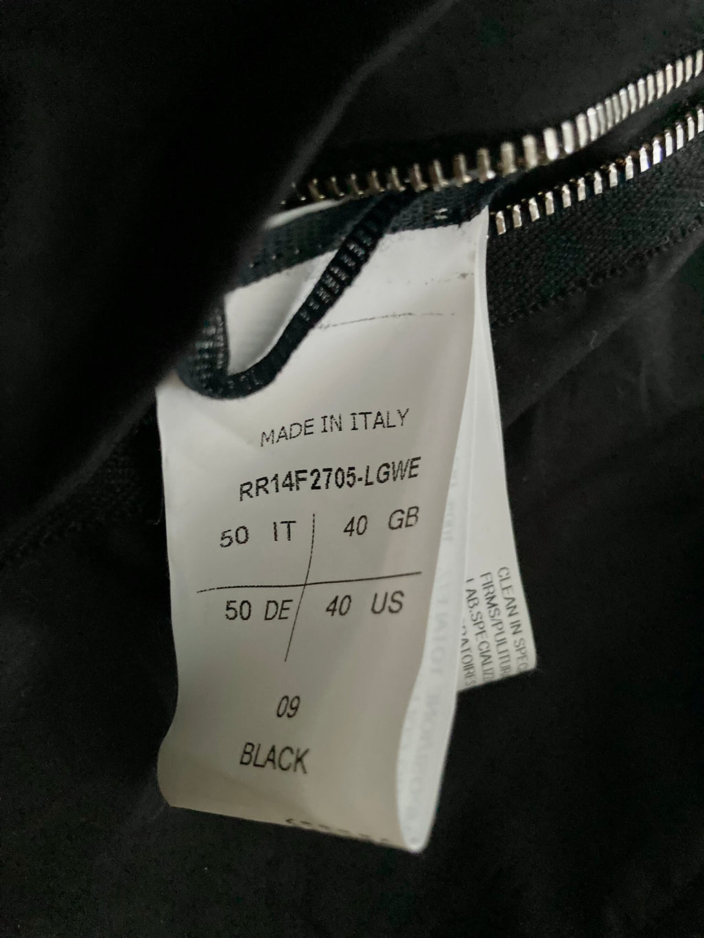 F/W 14 "MOODY" Runway Cashmere-Lined Shoulder Epaulet Leather Jacket in Black Size 50/M