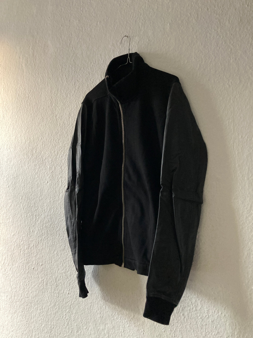 F/W 14 “MOODY” Felpa Mollino Jacket w. Leather Sleeves XL