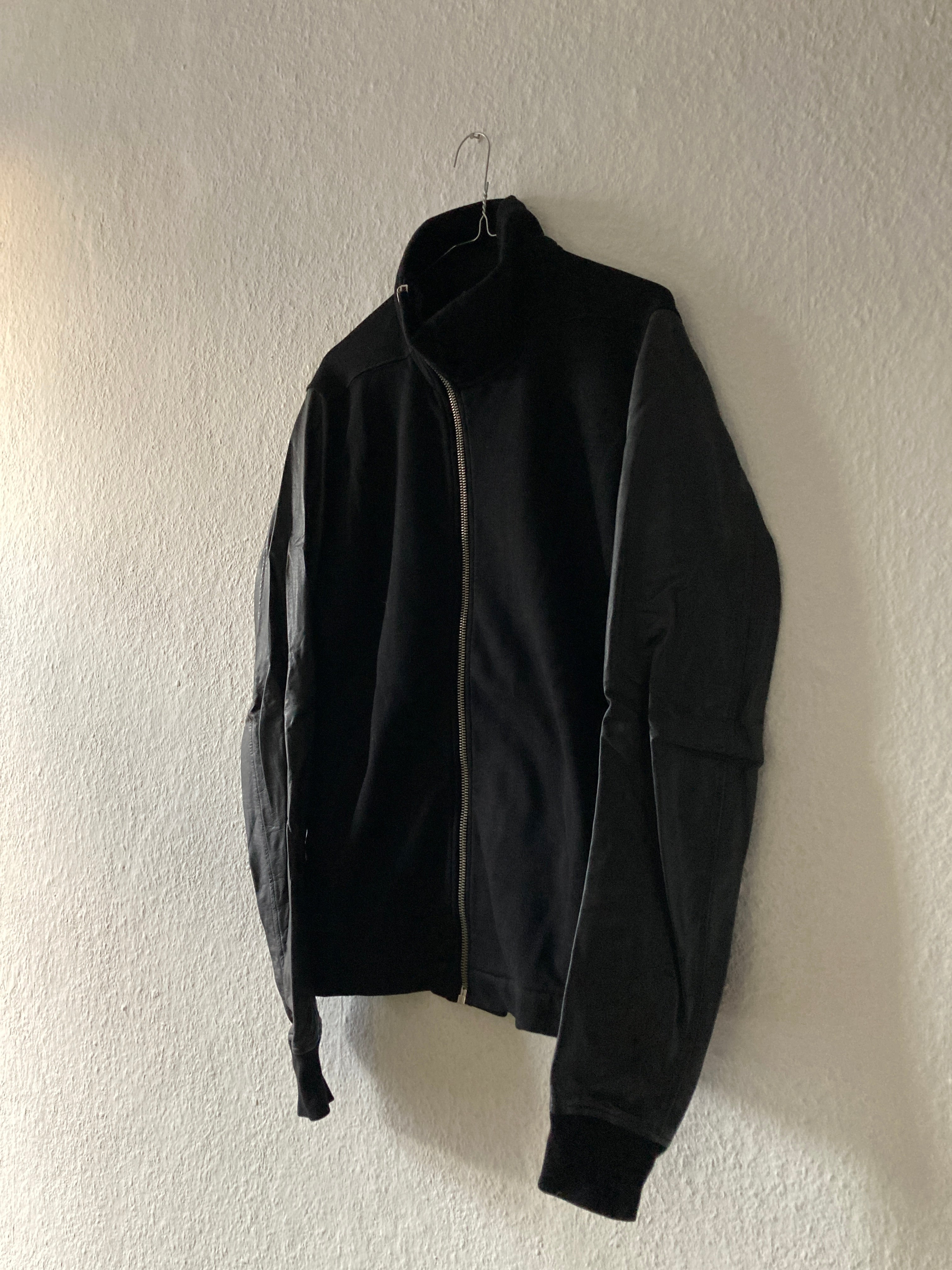 F/W 14 “MOODY” Felpa Mollino Jacket w. Leather Sleeves XL