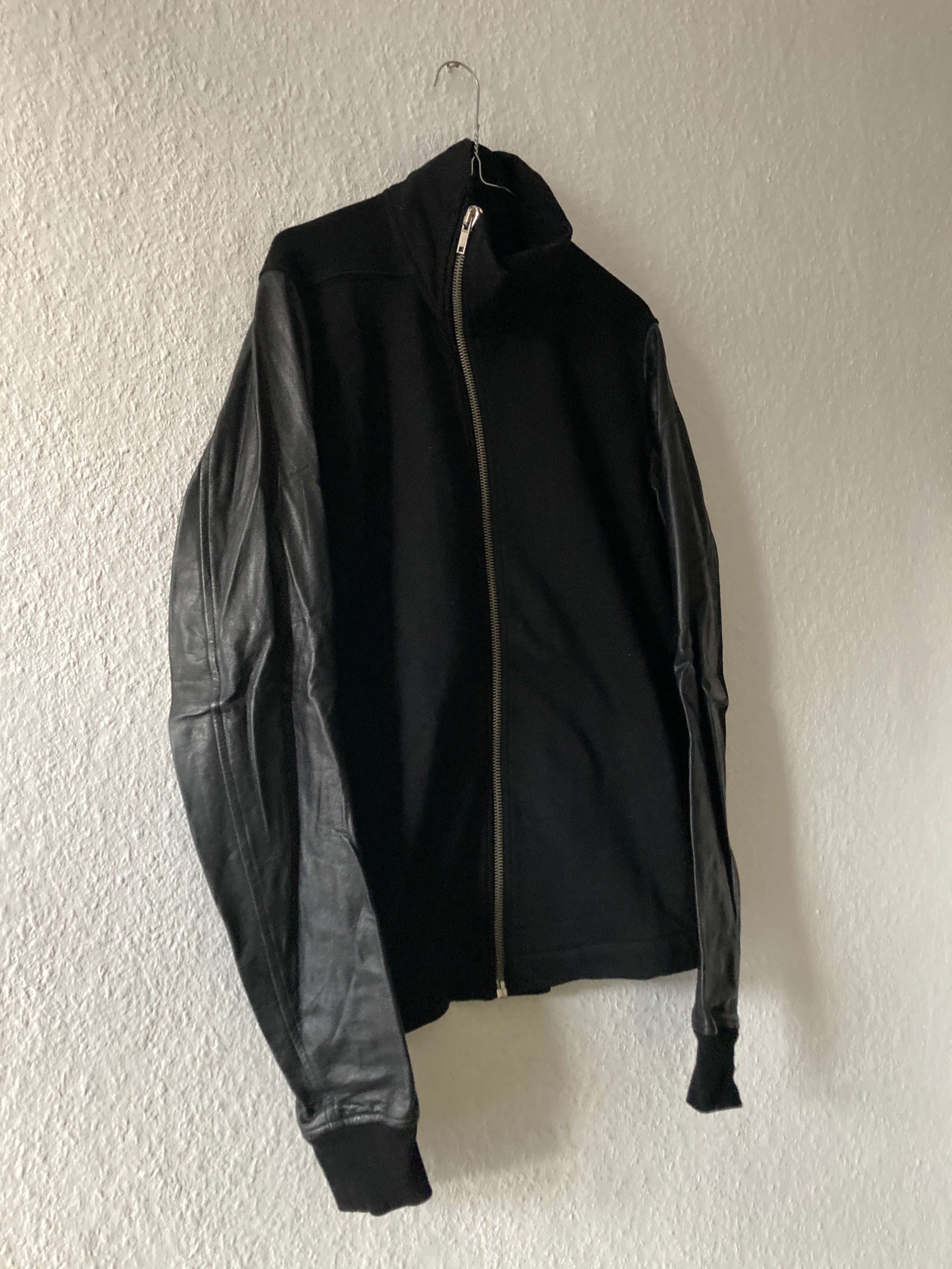 F/W 14 “MOODY” Felpa Mollino Jacket w. Leather Sleeves XL