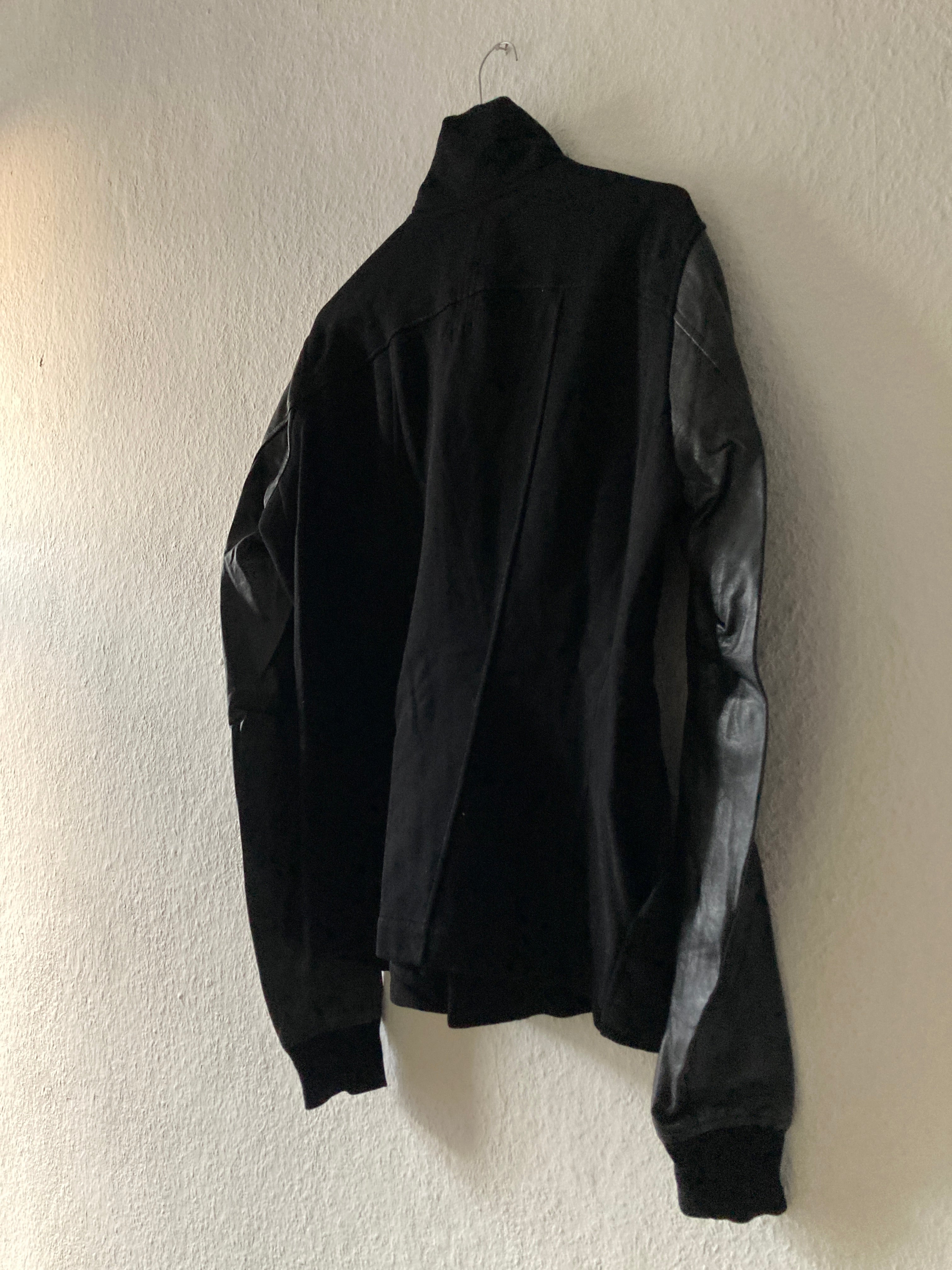 F/W 14 “MOODY” Felpa Mollino Jacket w. Leather Sleeves XL