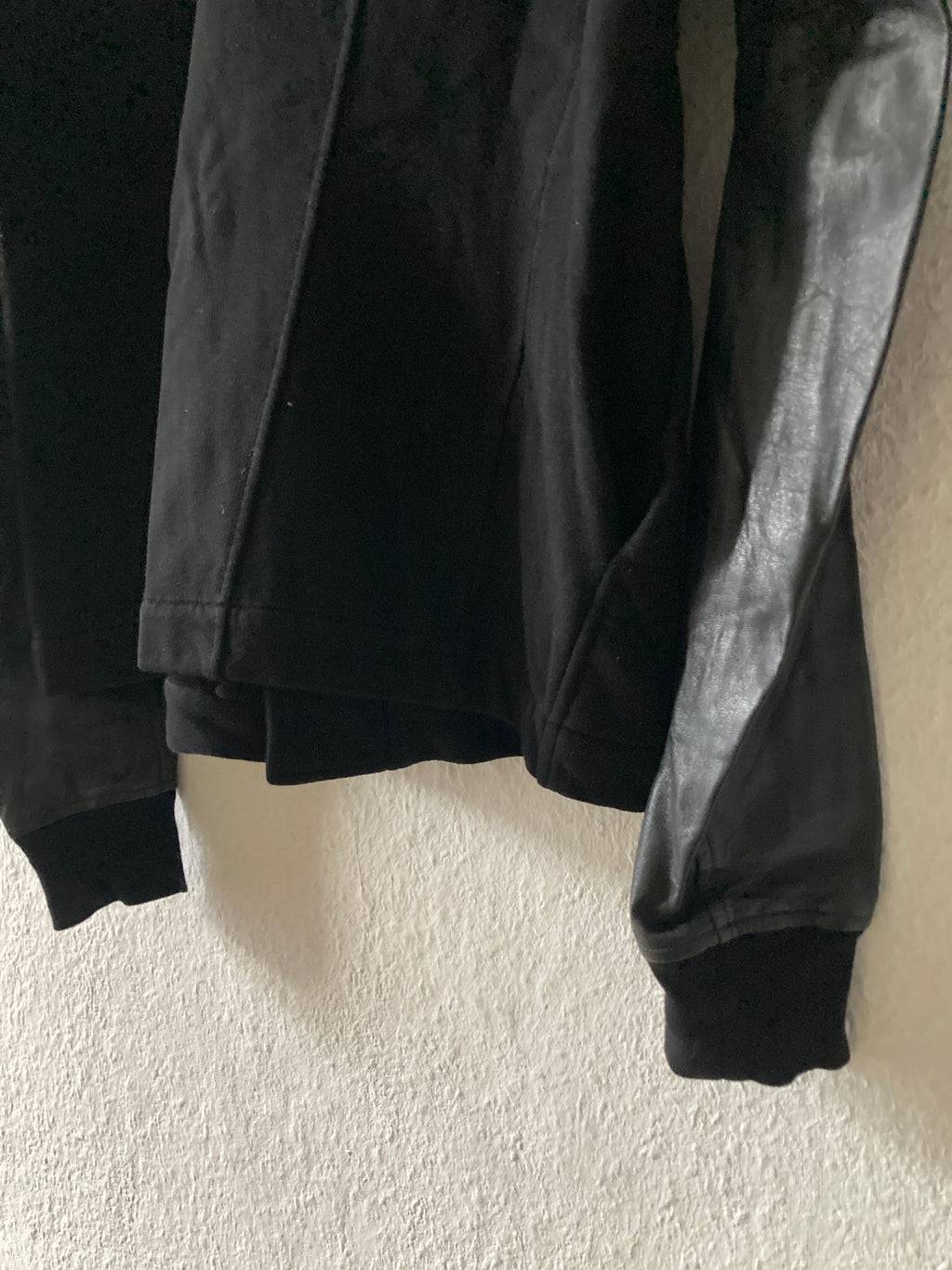 F/W 14 “MOODY” Felpa Mollino Jacket w. Leather Sleeves XL