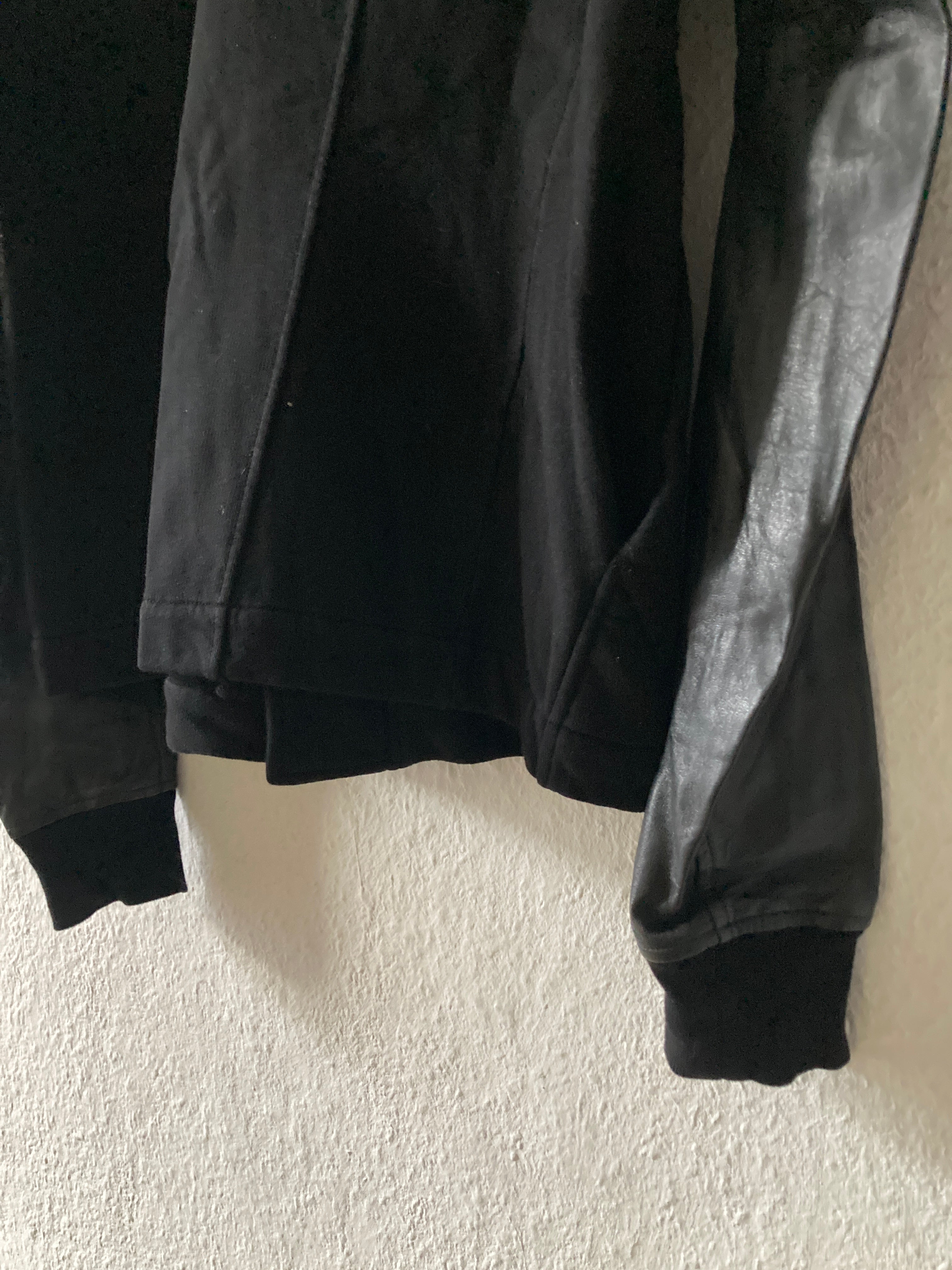 F/W 14 “MOODY” Felpa Mollino Jacket w. Leather Sleeves XL