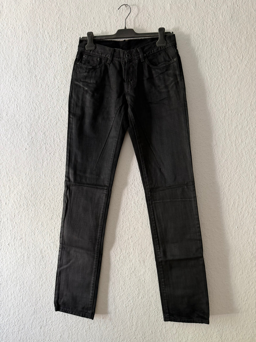 F/W 06 "DUSTULATOR" Black Wax Detroit Cut Denim Jeans Rick Owens