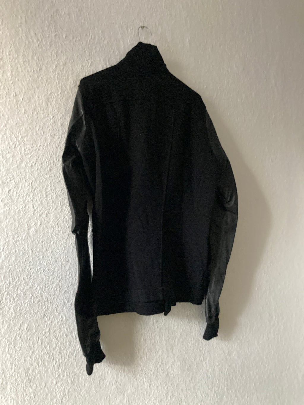 F/W 14 “MOODY” Felpa Mollino Jacket w. Leather Sleeves XL