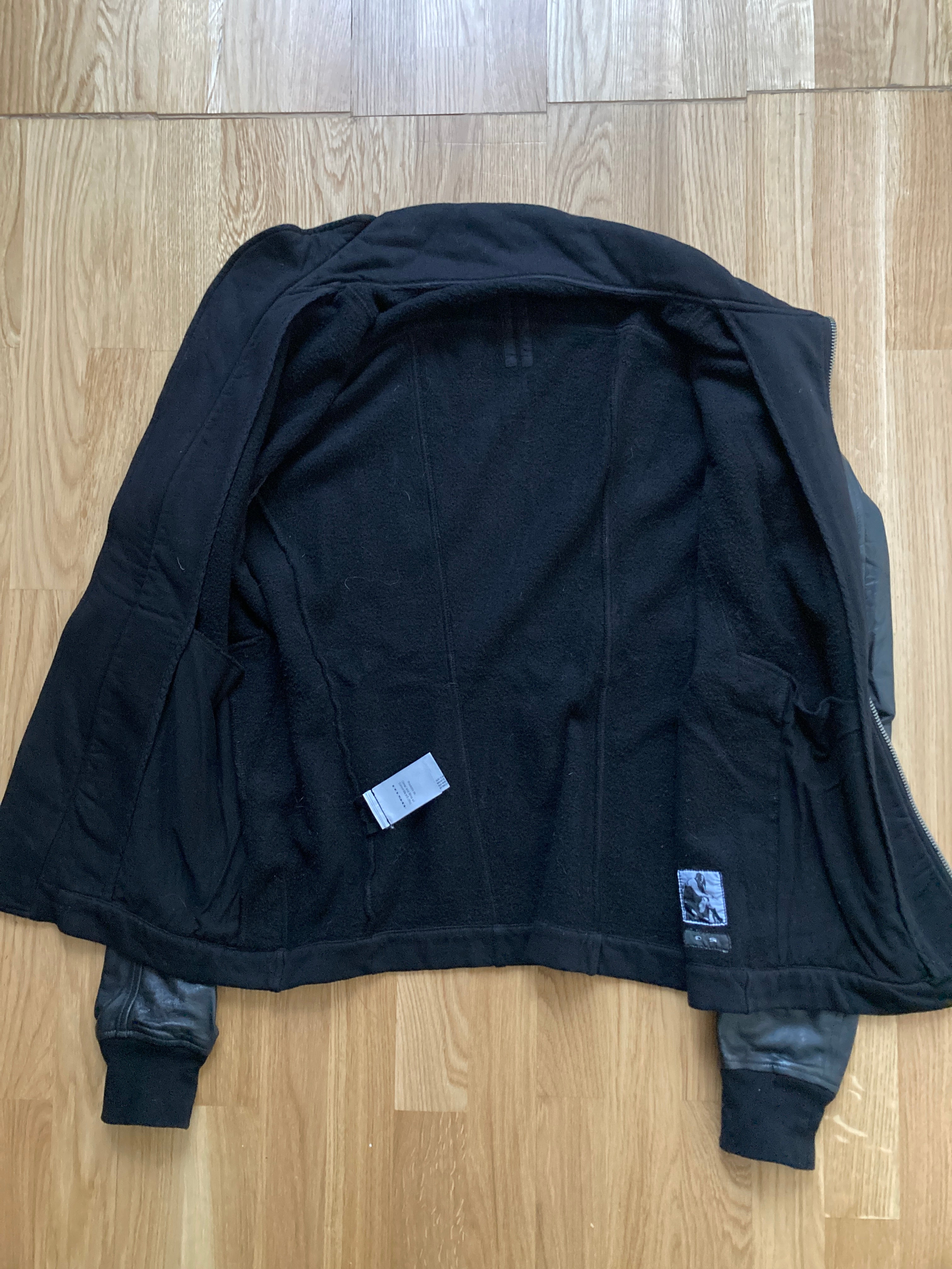 F/W 14 “MOODY” Felpa Mollino Jacket w. Leather Sleeves XL