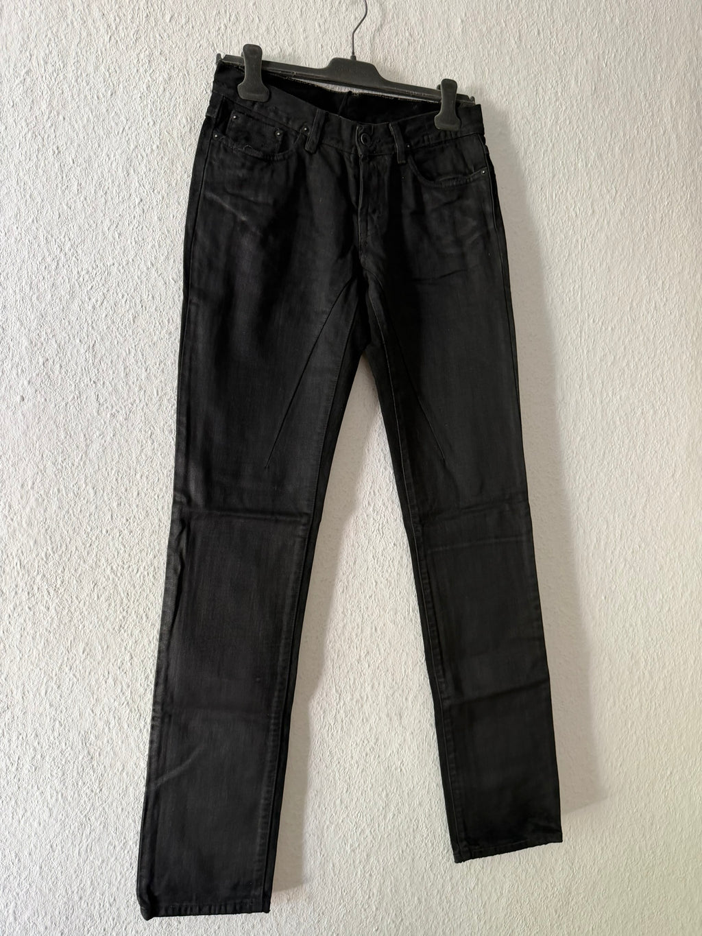 F/W 06 "DUSTULATOR" Black Wax Detroit Cut Denim Jeans Rick Owens
