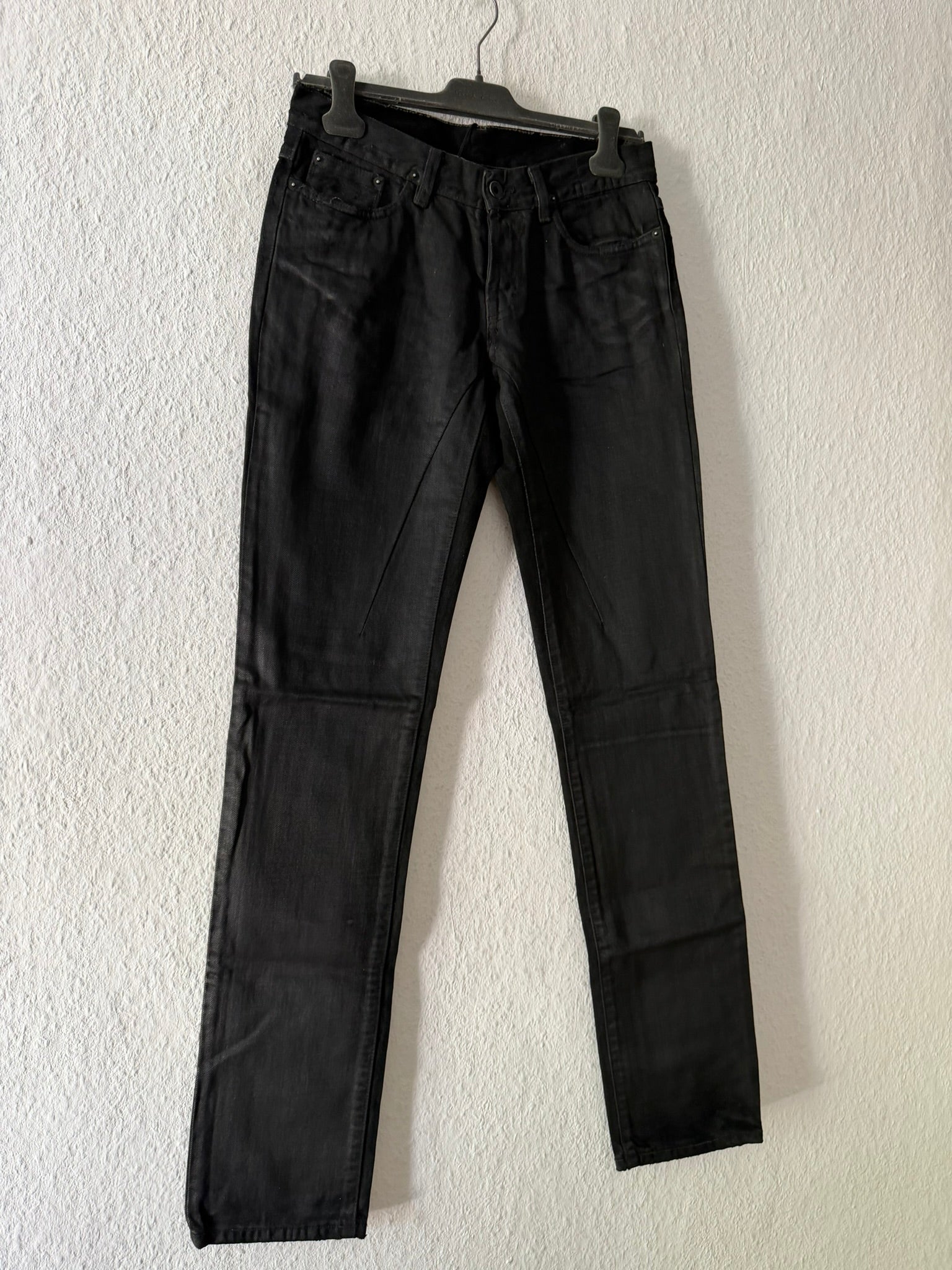 F/W 06 "DUSTULATOR" Black Wax Detroit Cut Denim Jeans Rick Owens