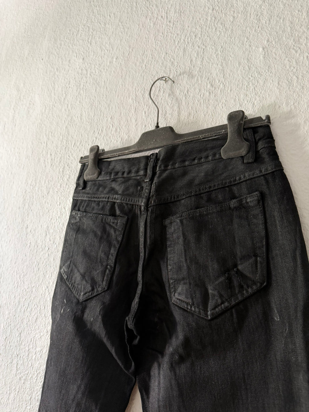 F/W 06 "DUSTULATOR" Black Wax Detroit Cut Denim Jeans Rick Owens