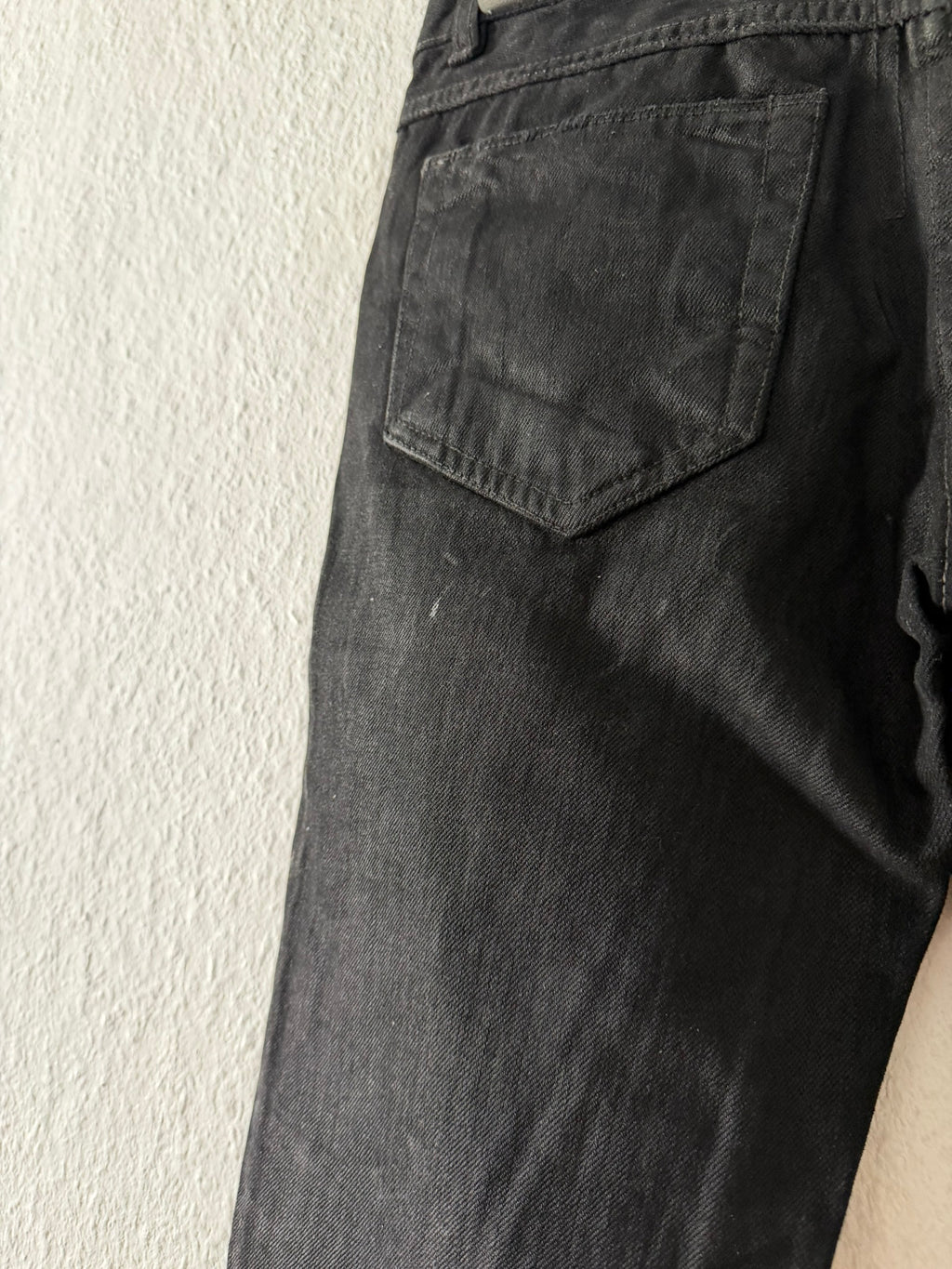F/W 06 "DUSTULATOR" Black Wax Detroit Cut Denim Jeans Rick Owens