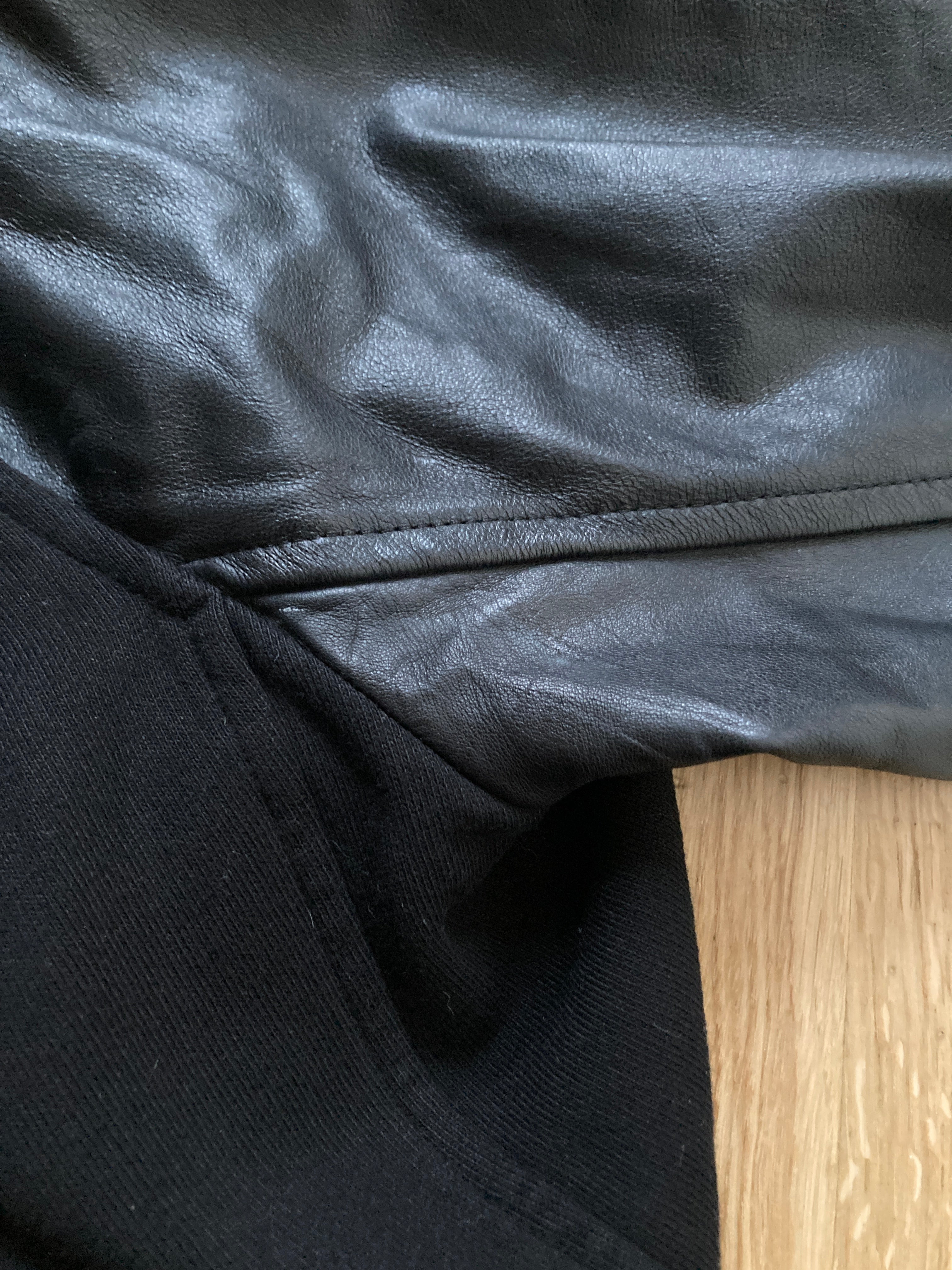 F/W 14 “MOODY” Felpa Mollino Jacket w. Leather Sleeves XL