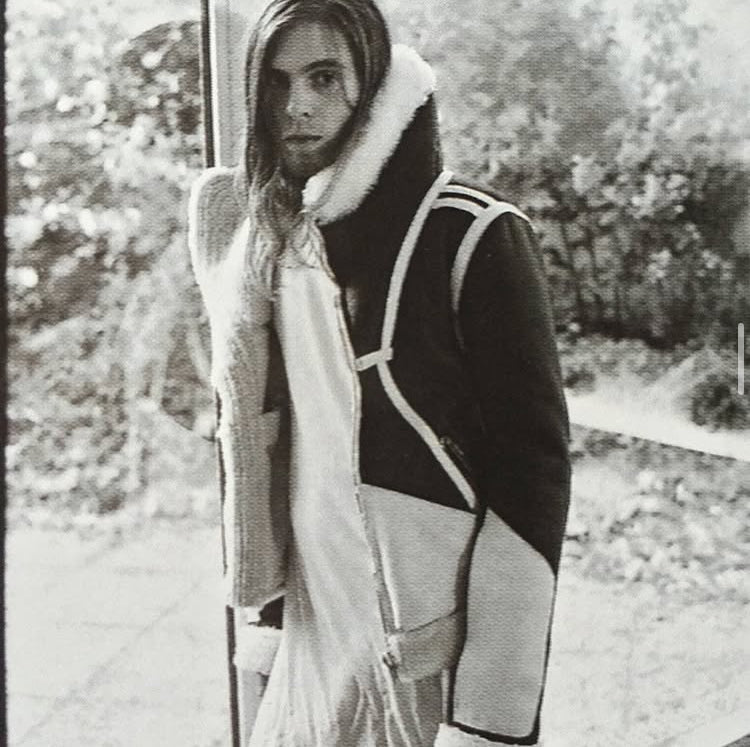 F/W 08 "STAG" Black & White Geo Shearling Jacket Rick Owens