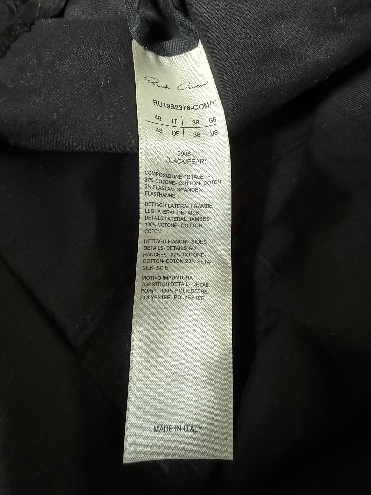 S/S 19 „BABEL“ Karloff Pod Shorts Rick Owens IT48/US32