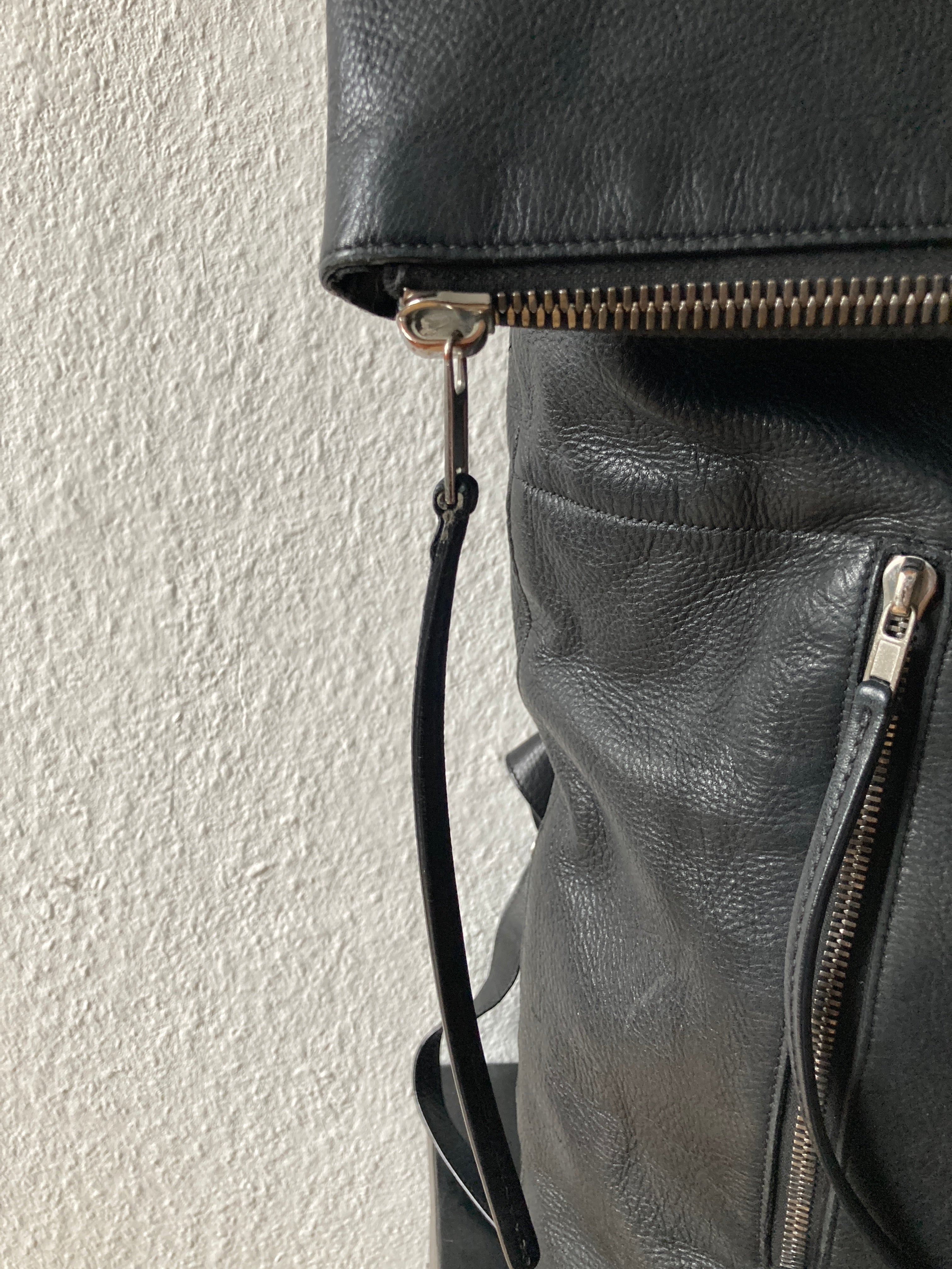 S/S 18 "DIRT" Large Black Duffle Calf Leather Backpack Rick Owens