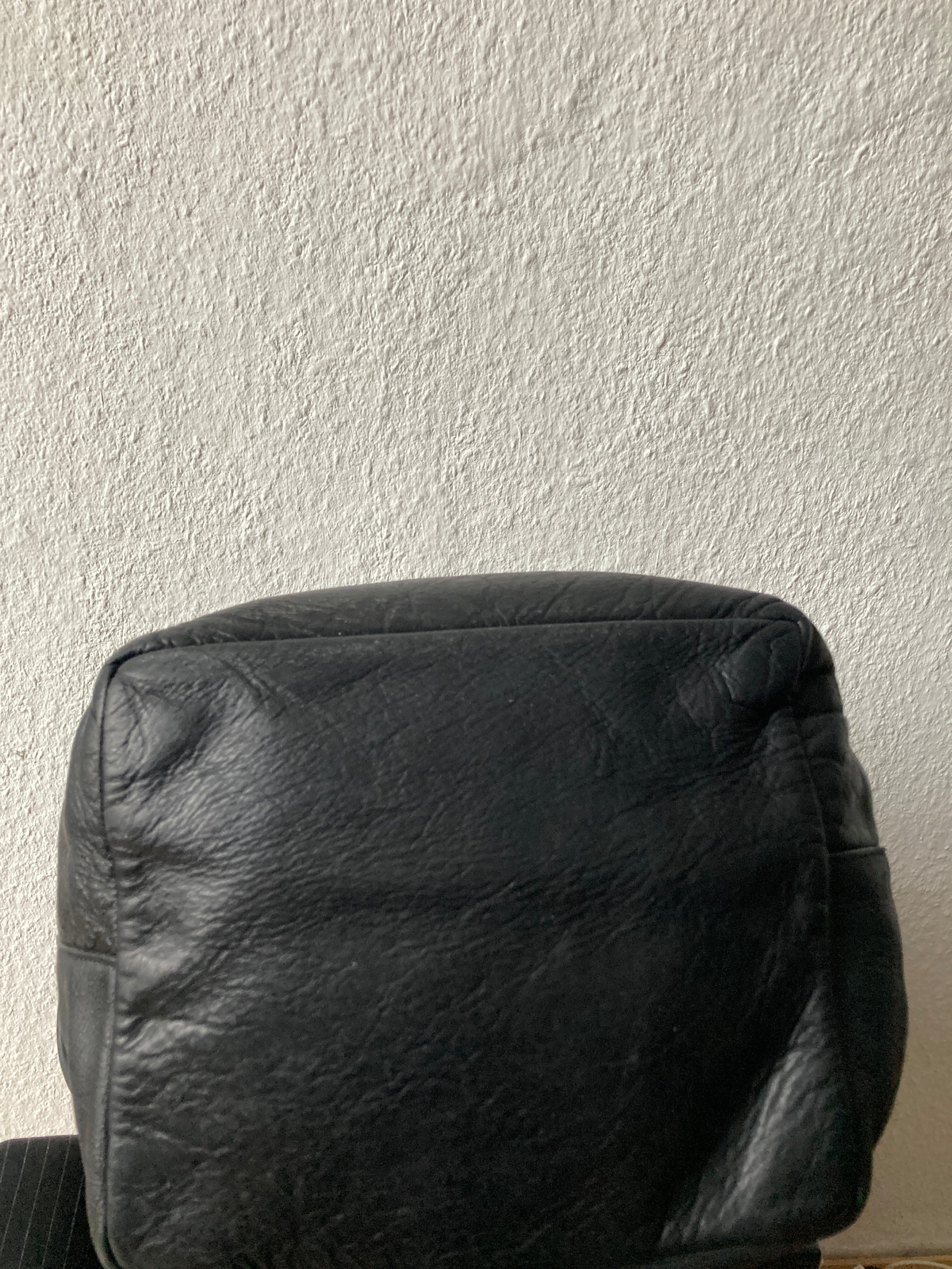 S/S 18 "DIRT" Large Black Duffle Calf Leather Backpack Rick Owens