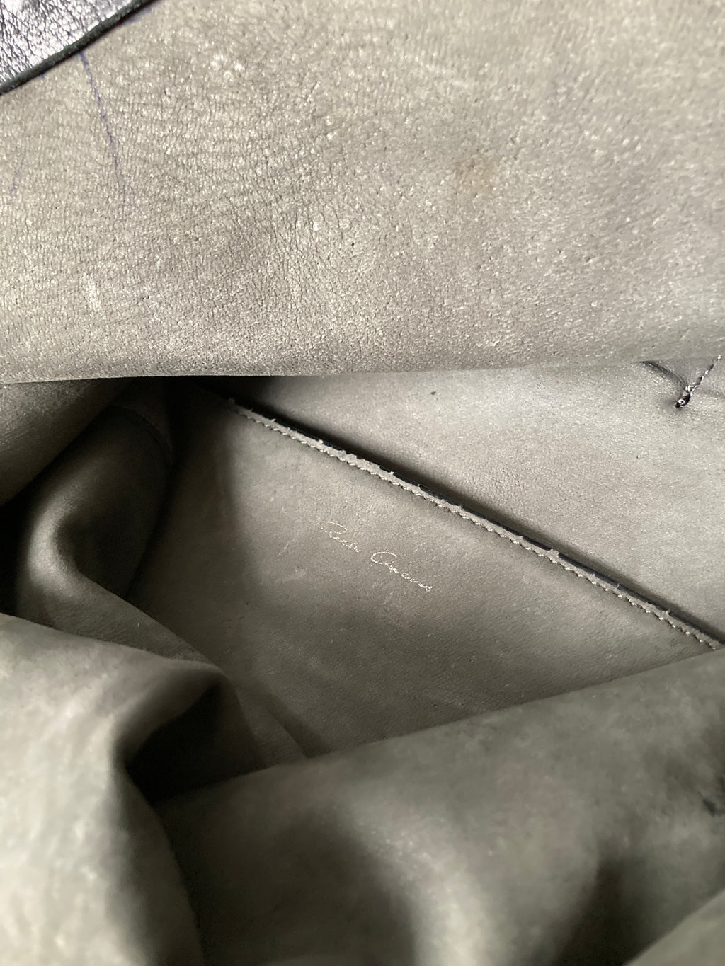 S/S 18 "DIRT" Large Black Duffle Calf Leather Backpack Rick Owens