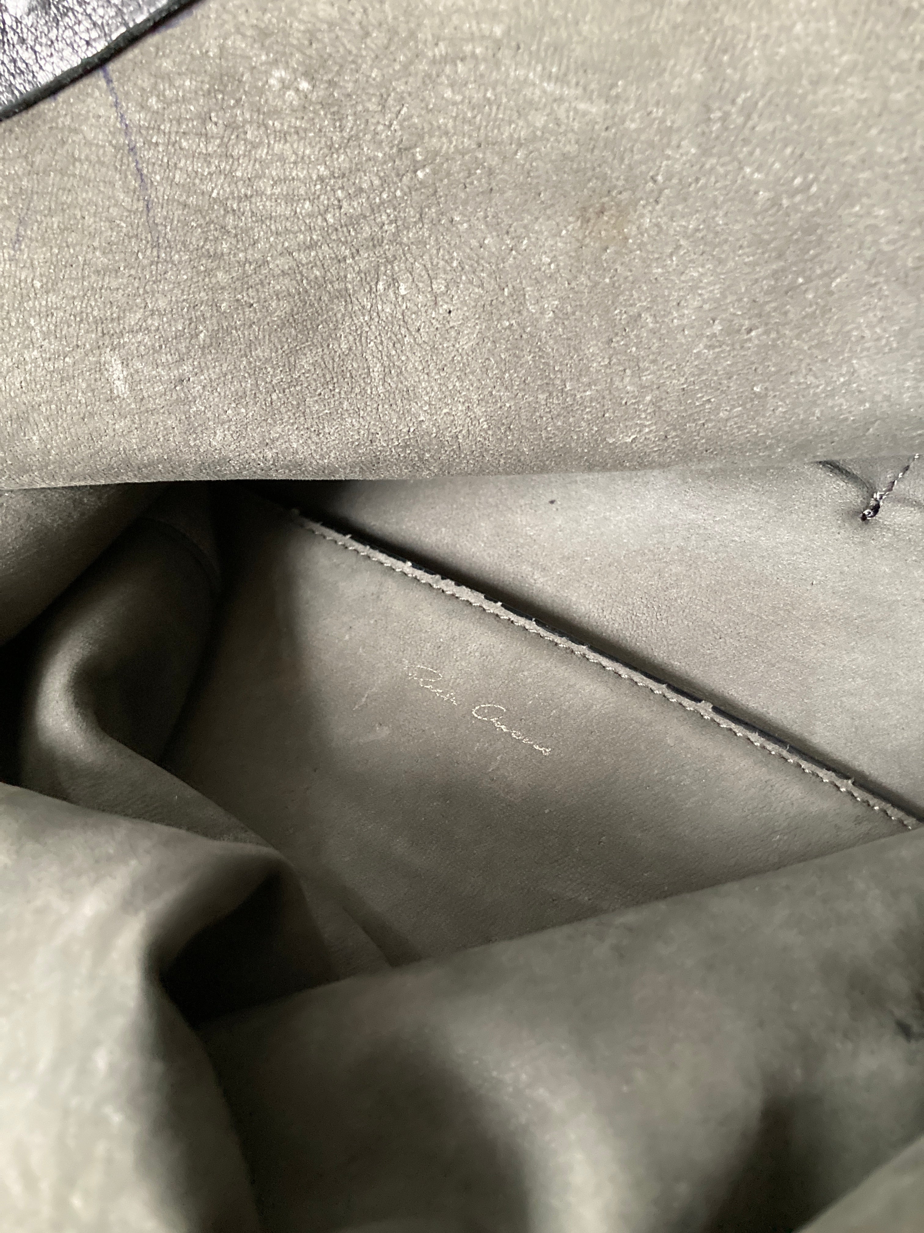 S/S 18 "DIRT" Large Black Duffle Calf Leather Backpack Rick Owens