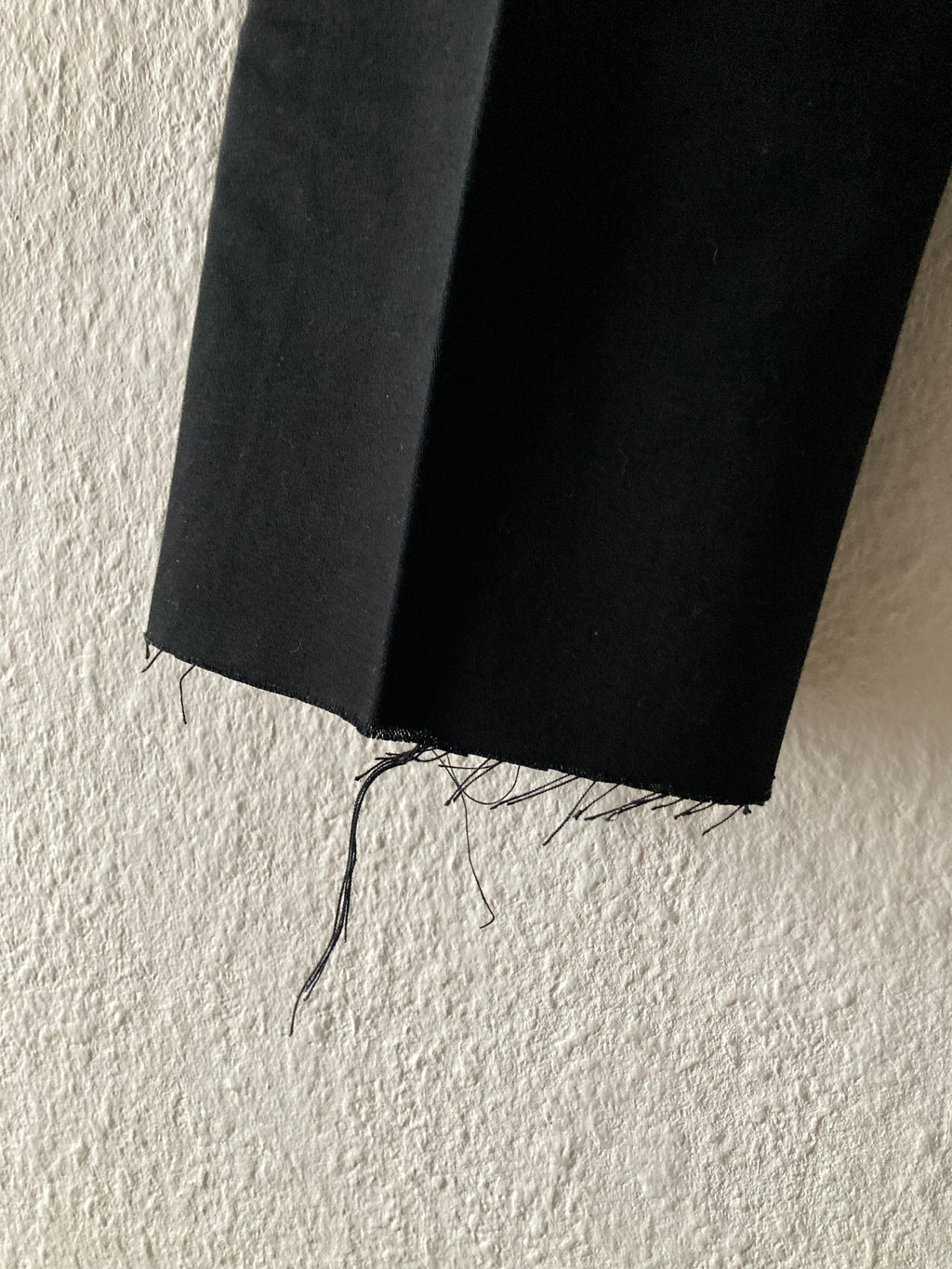 F/W 08 "STAG" Frayed Hem Black Cotton Trousers Rick Owens M