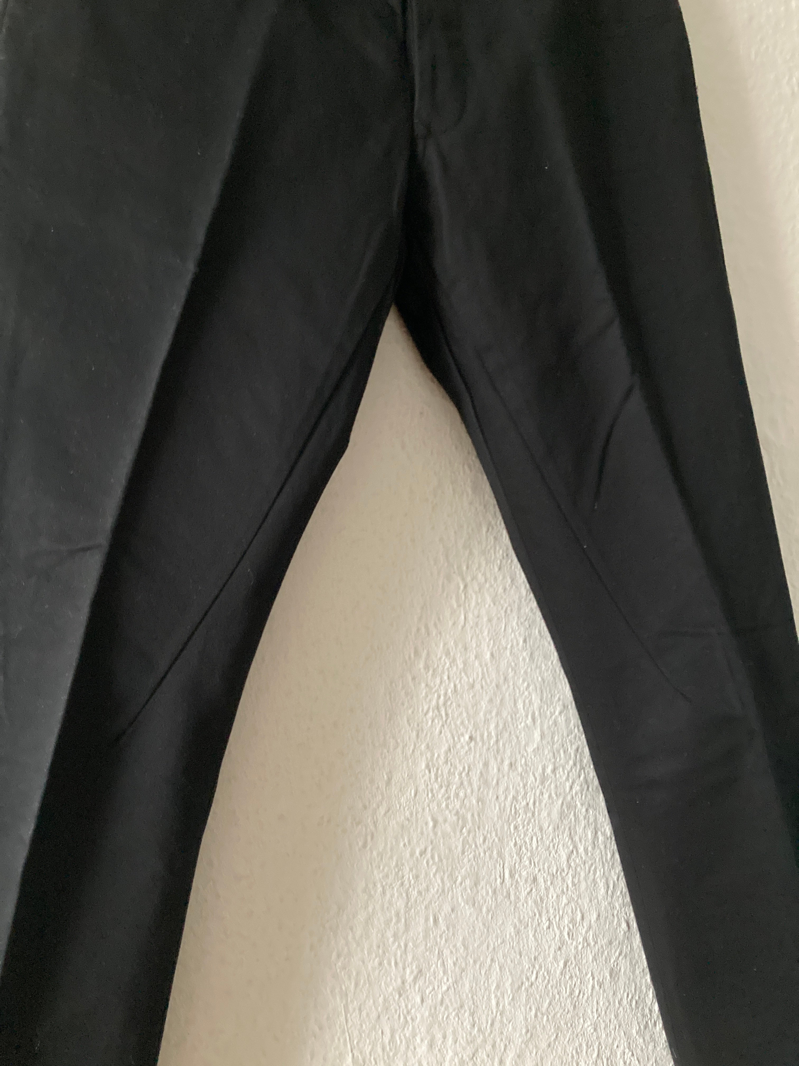 F/W 08 "STAG" Frayed Hem Black Cotton Trousers Rick Owens M