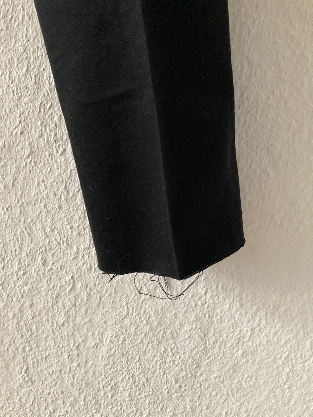 F/W 08 "STAG" Frayed Hem Black Cotton Trousers Rick Owens M