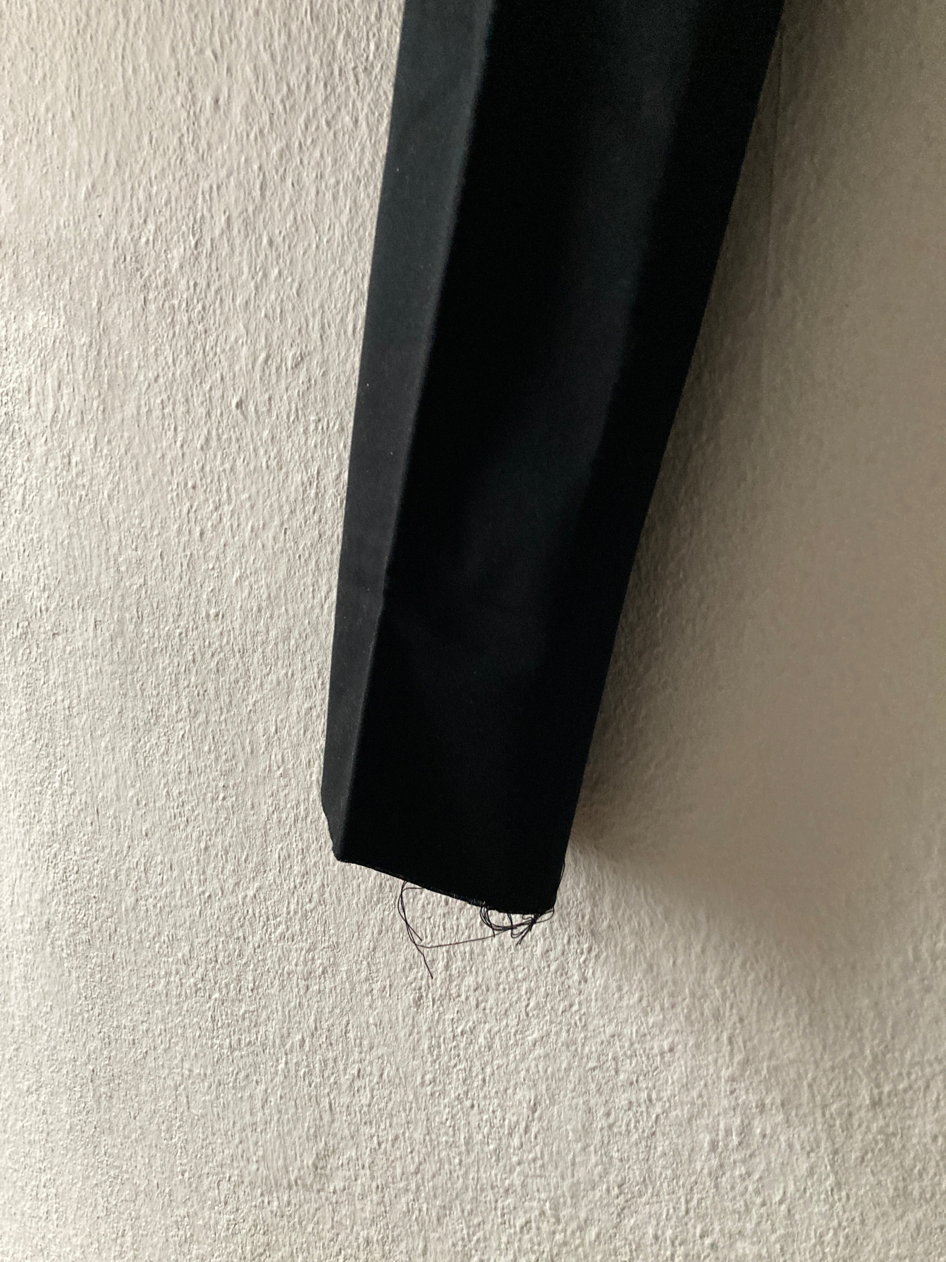 F/W 08 "STAG" Frayed Hem Black Cotton Trousers Rick Owens M