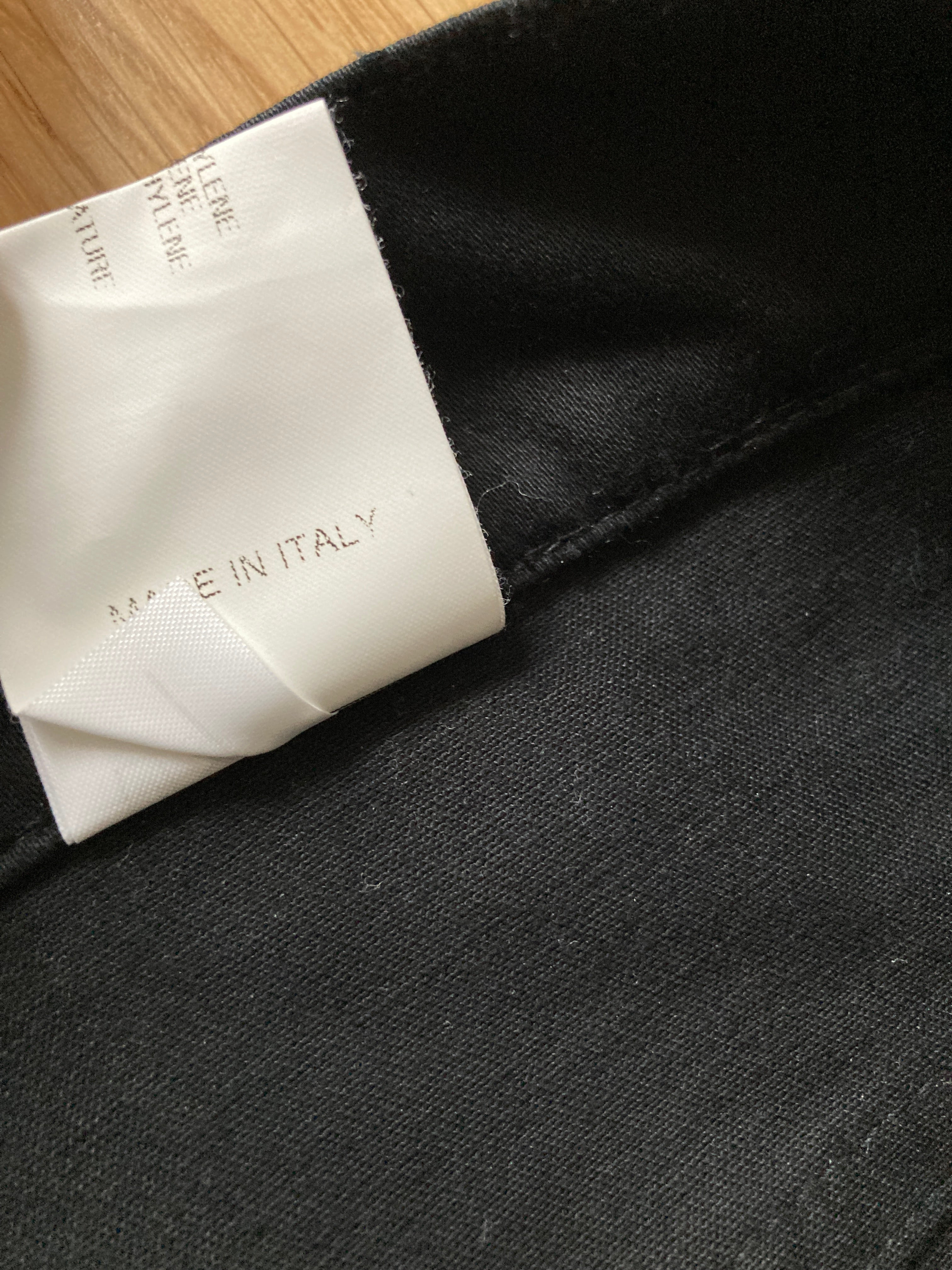 F/W 08 "STAG" Frayed Hem Black Cotton Trousers Rick Owens M