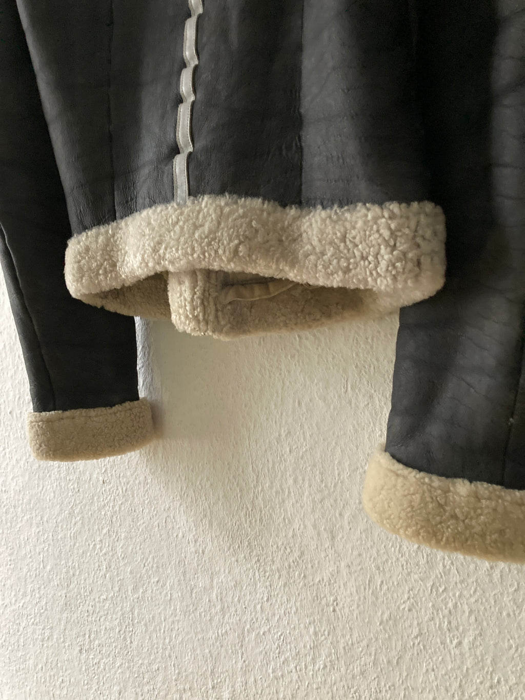 F/W 08 "STAG" Black & White Geo Shearling Jacket Rick Owens