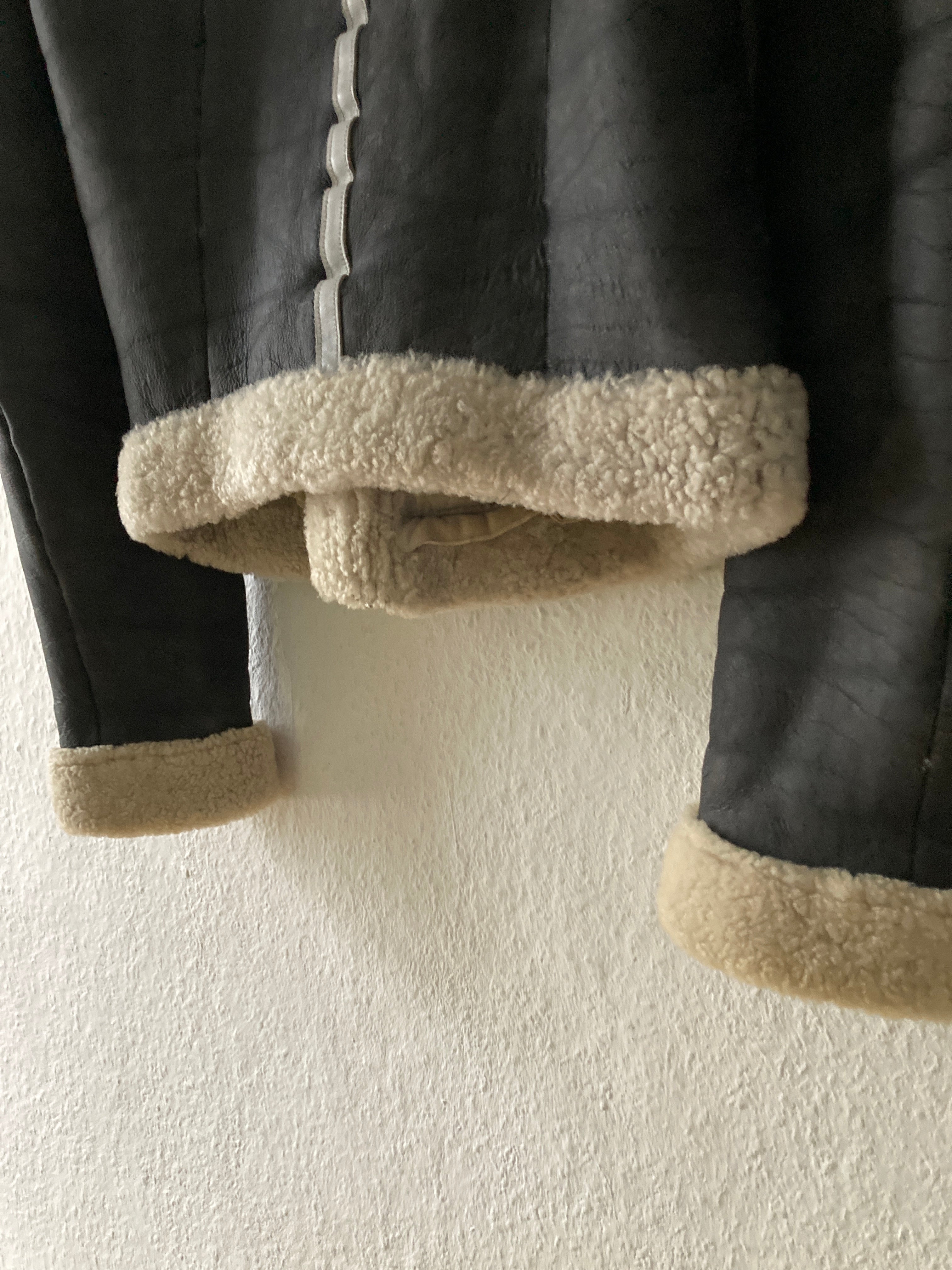 F/W 08 "STAG" Black & White Geo Shearling Jacket Rick Owens