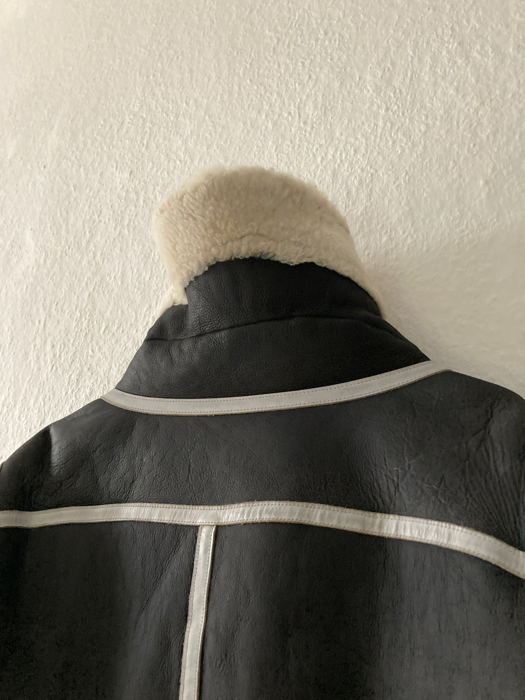F/W 08 "STAG" Black & White Geo Shearling Jacket Rick Owens
