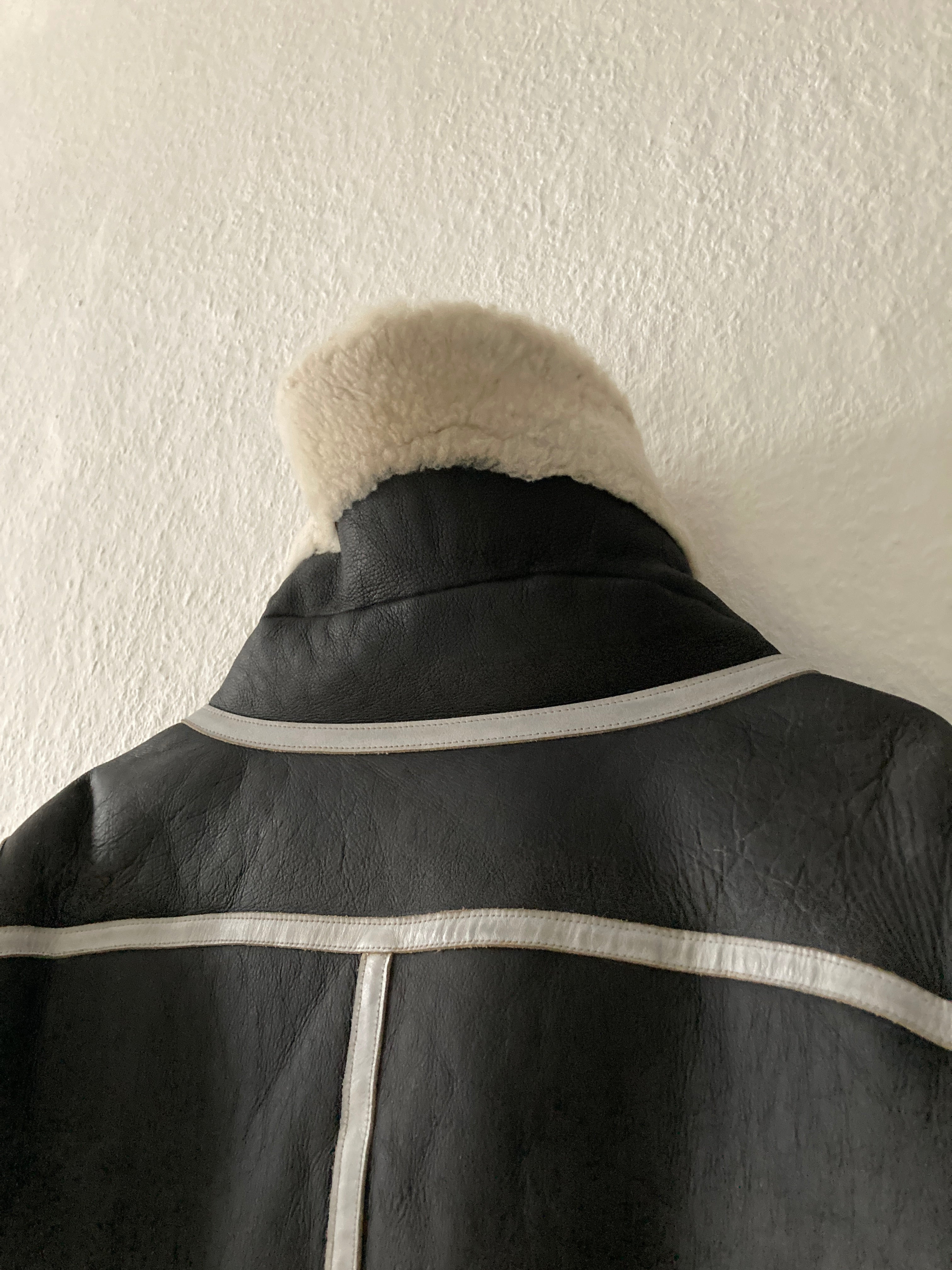 F/W 08 "STAG" Black & White Geo Shearling Jacket Rick Owens