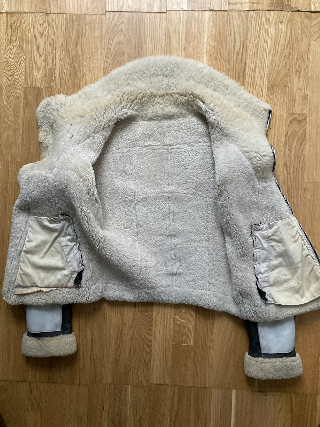 F/W 08 "STAG" Black & White Geo Shearling Jacket Rick Owens