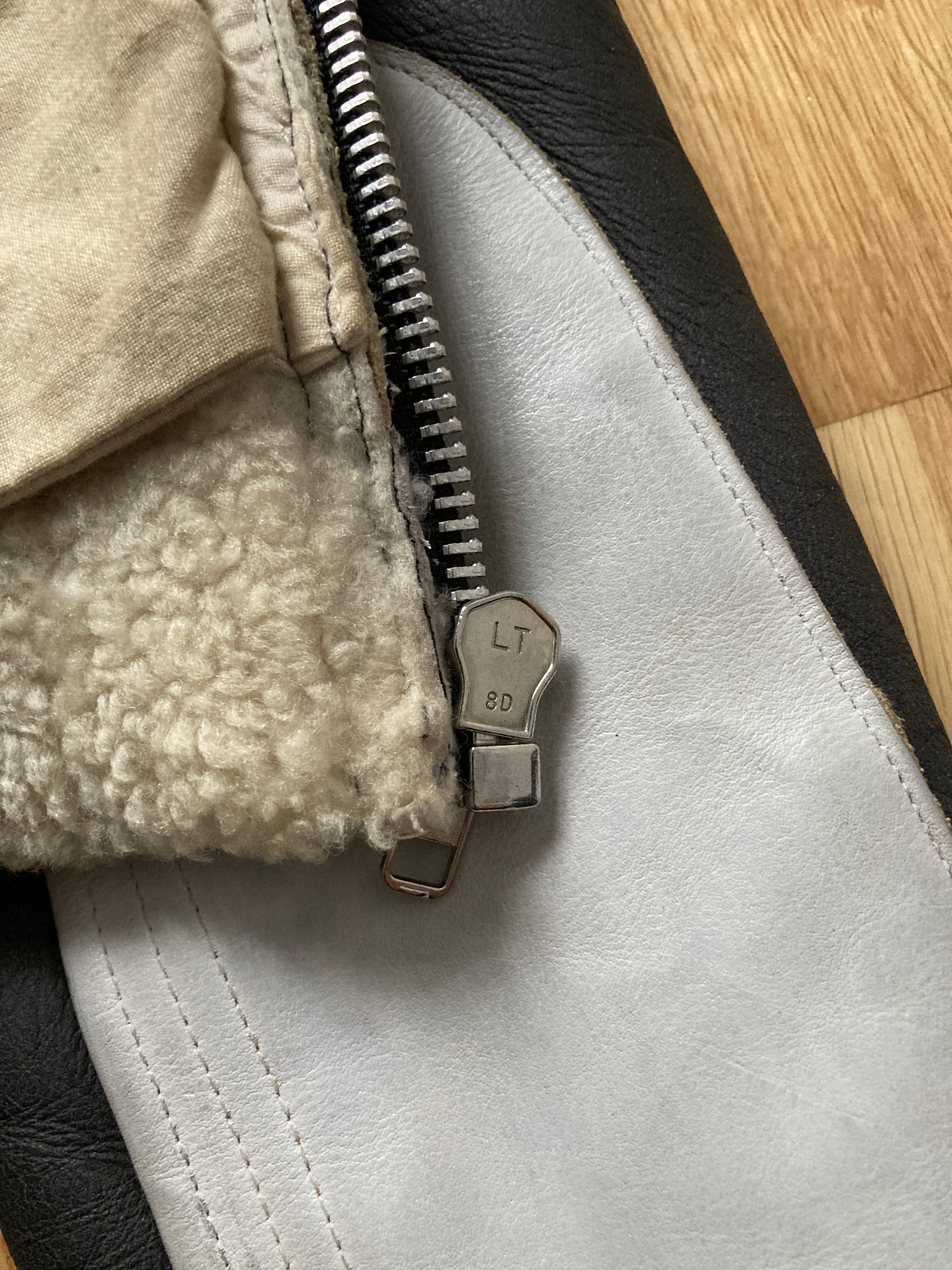 F/W 08 "STAG" Black & White Geo Shearling Jacket Rick Owens