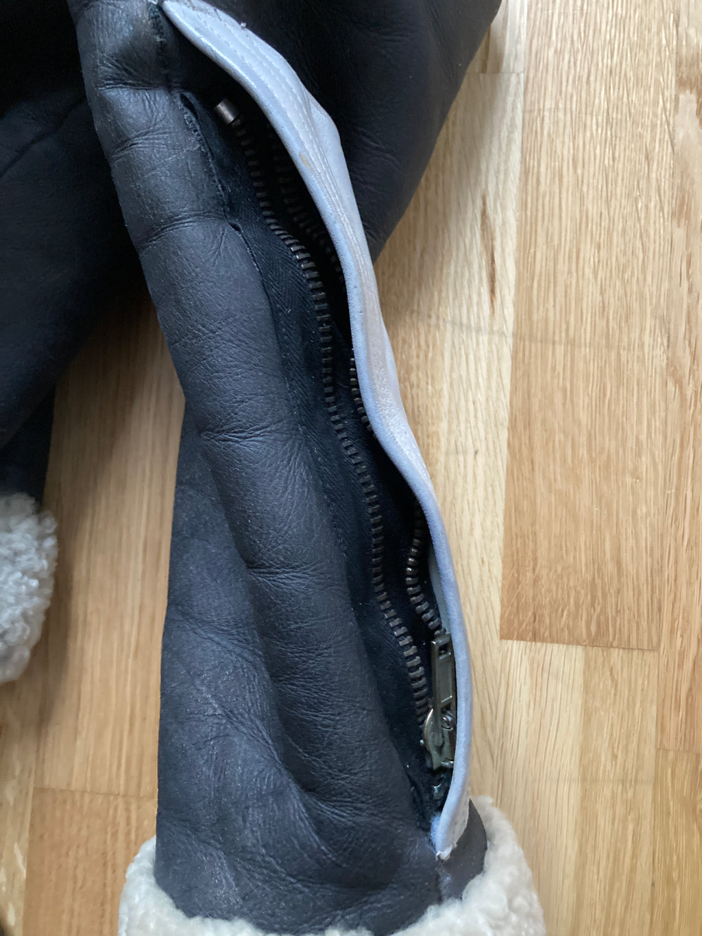 F/W 08 "STAG" Black & White Geo Shearling Jacket Rick Owens