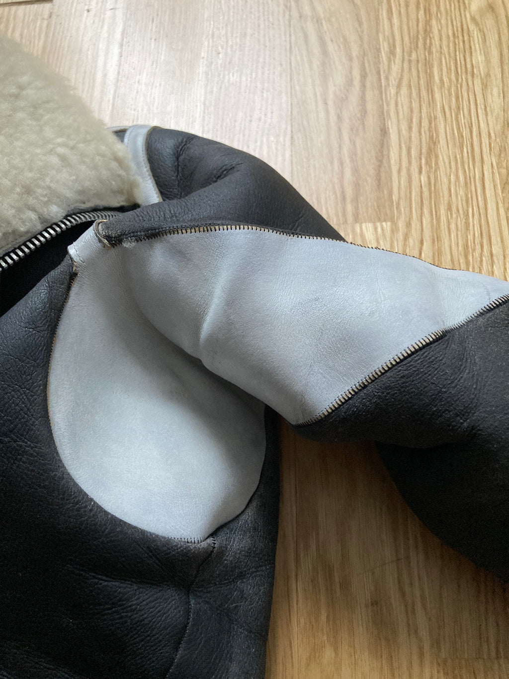 F/W 08 "STAG" Black & White Geo Shearling Jacket Rick Owens