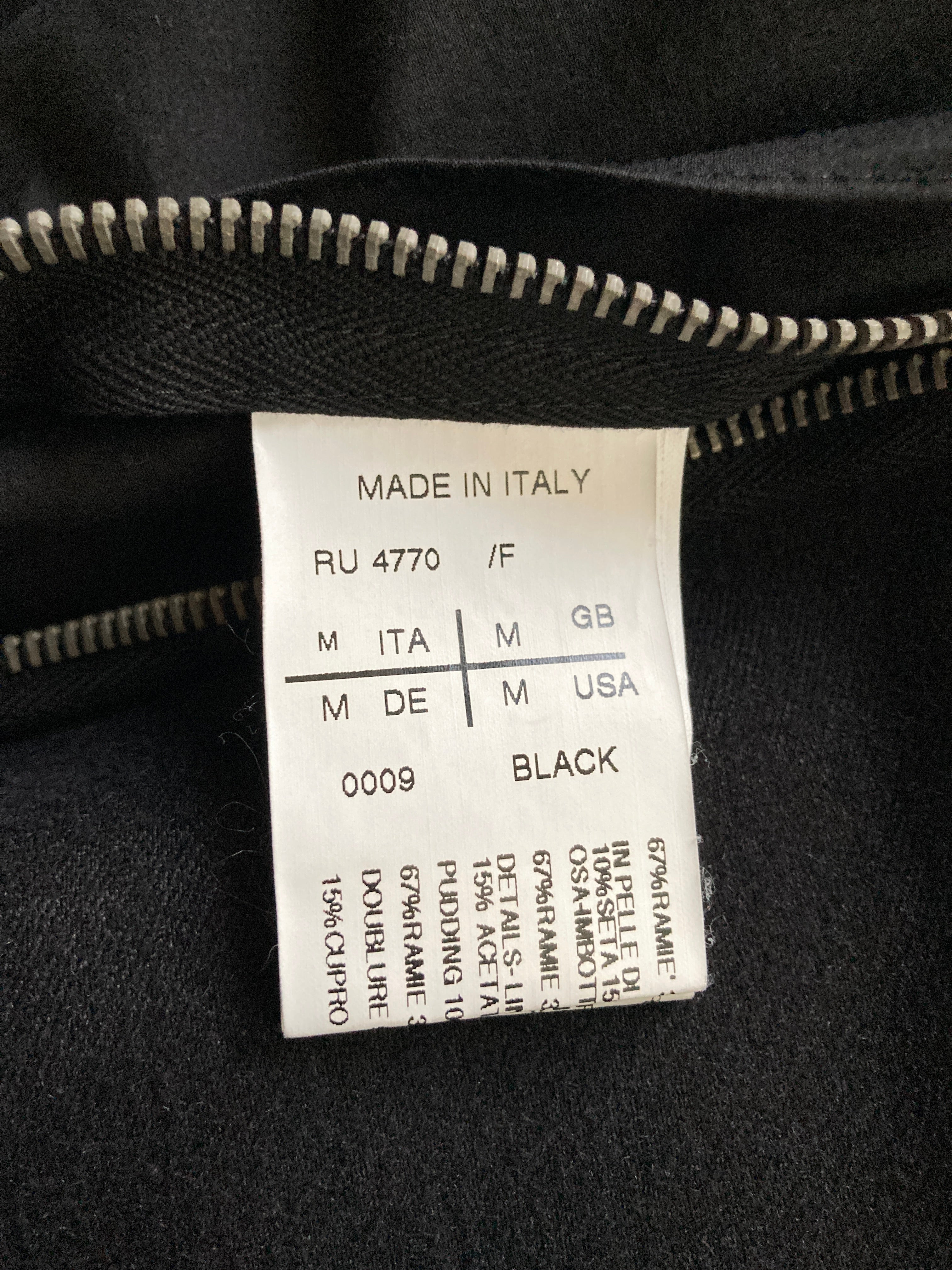 F/W 09 "CRUST" Runway Berger Ramie Coat Rick Owens M