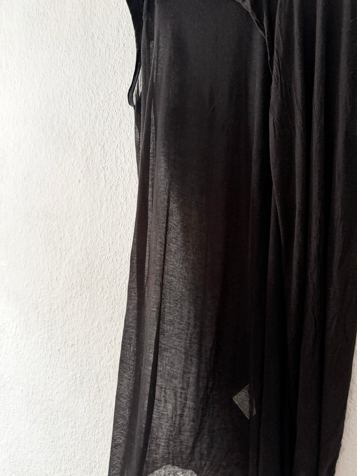 S/S 10 "RELEASE" Black Cotton & Viscose Runway Mock Neck Tank Top Rick Owens L