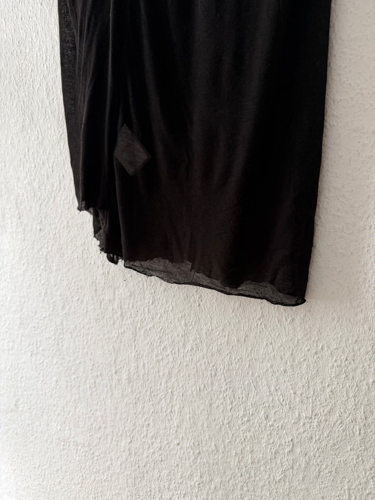 S/S 10 "RELEASE" Black Cotton & Viscose Runway Mock Neck Tank Top Rick Owens L